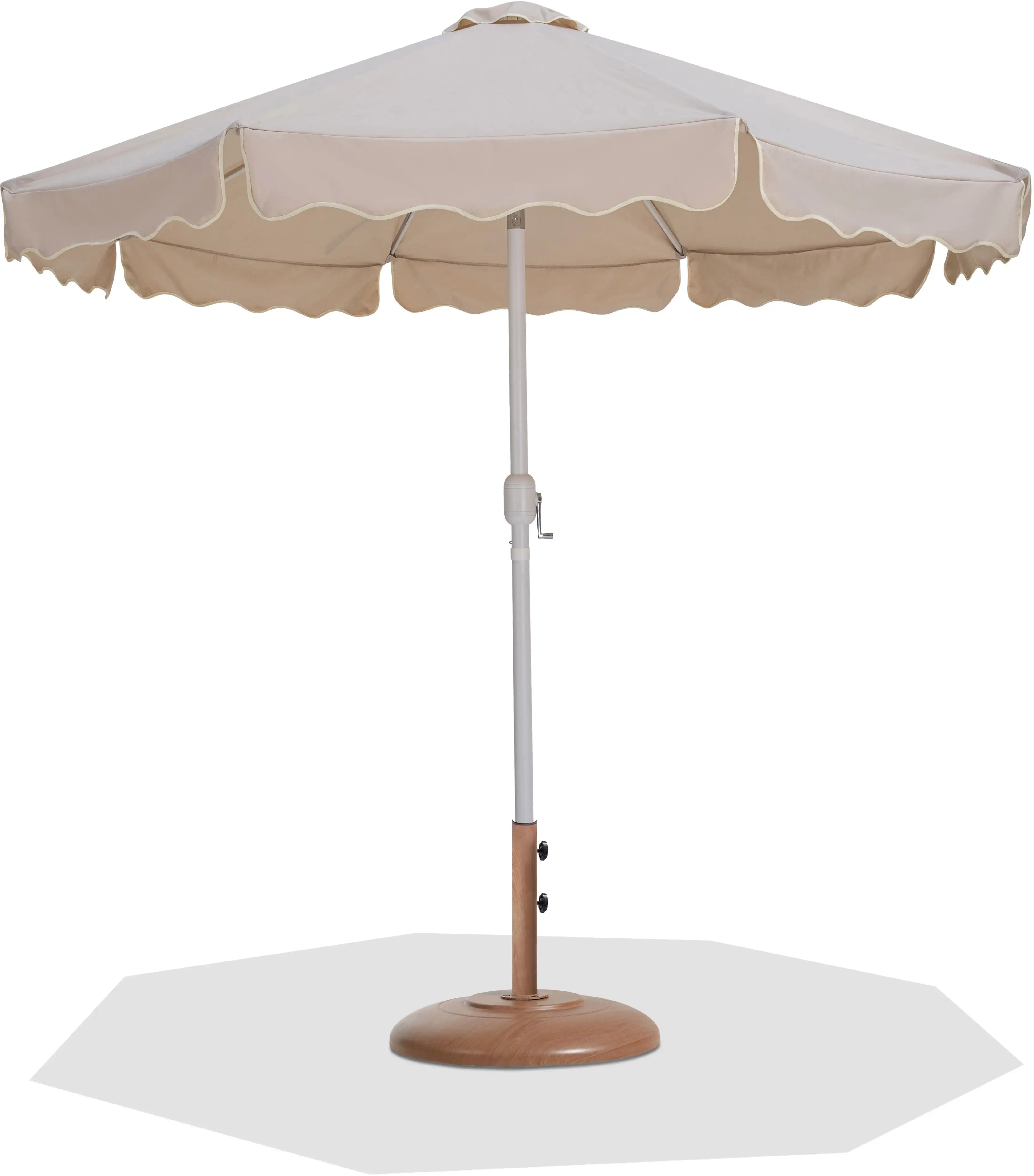 Amalfi - Patio Umbrella - Light Brown Base / White Pole - Best Buy Furniture