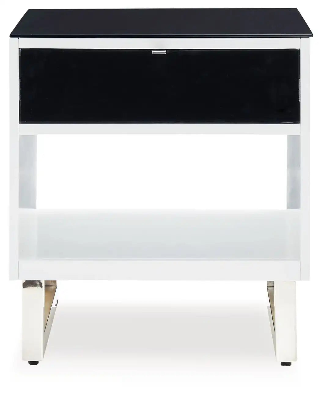 Gardoni - Rectangular End Table - White / Black - Best Buy Furniture