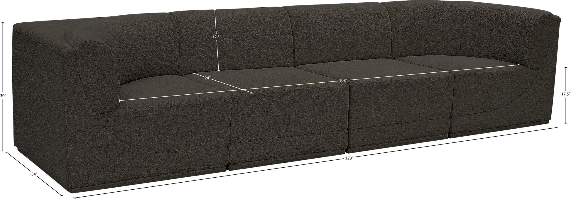 Ollie - 4 Seat Modular Sofa - Best Buy Furniture