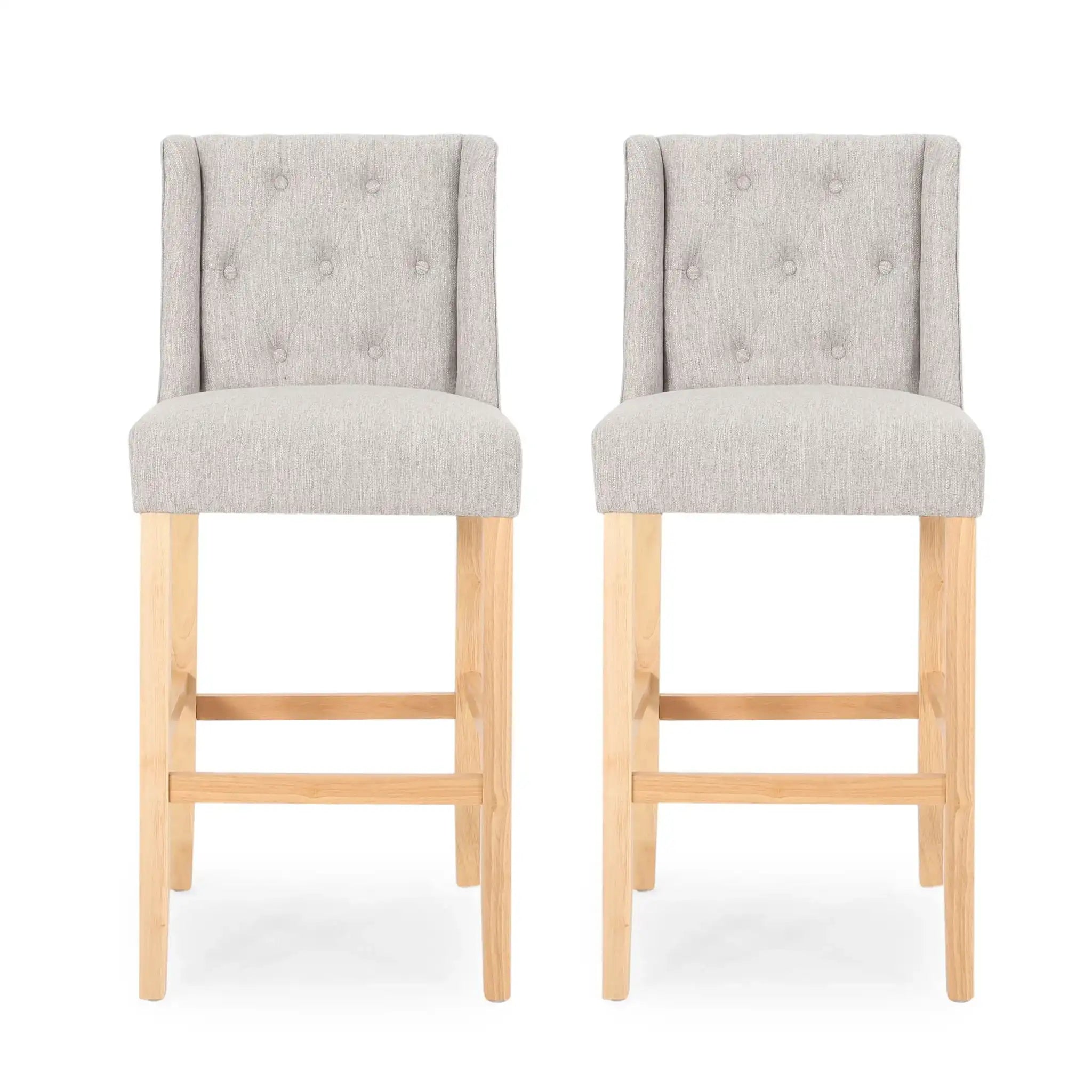 Vienna - Contemporary Fabric Tufted & Wingback Counter Stools (Set of 2) - Best Buy Furniture