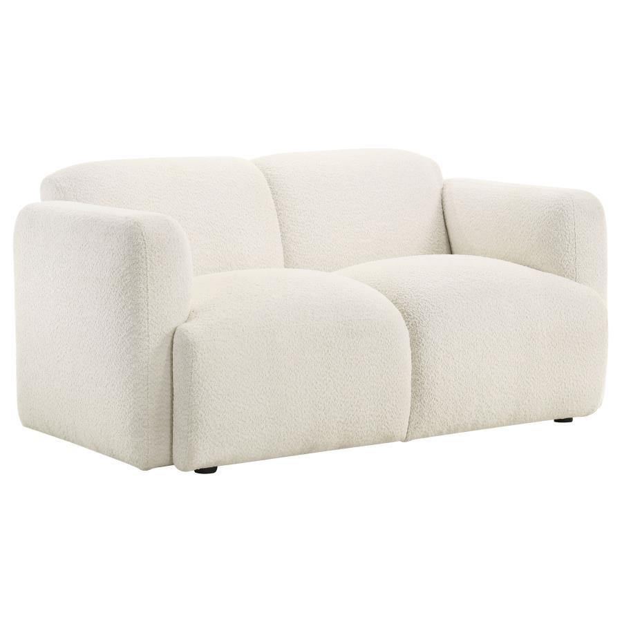 Dorset - Fabric Upholstered Round Track Arm Loveseat - Best Buy Furniture