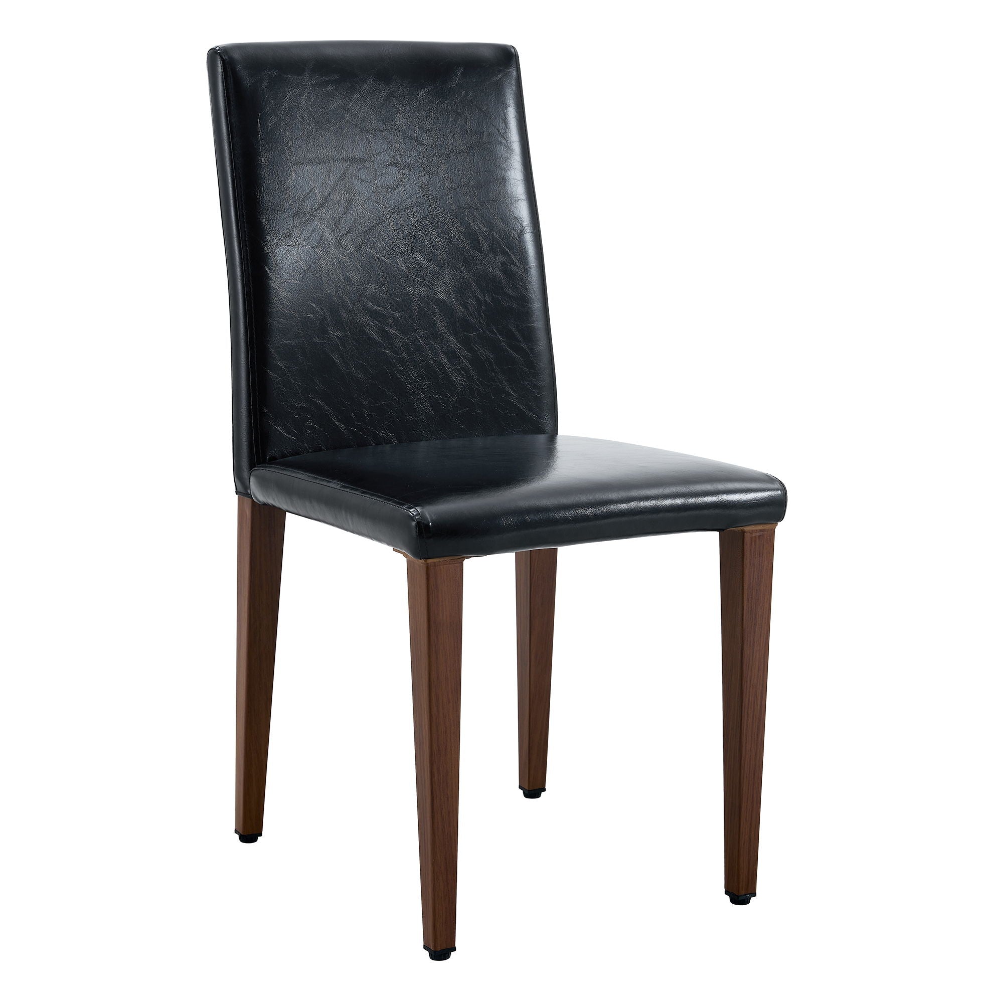 Simple Versatile Dining Chairs Set With Comfortable Design And Sturdy Metal Legs, 4 Piece Set - Black / Dark Walnut - Best Buy Furniture