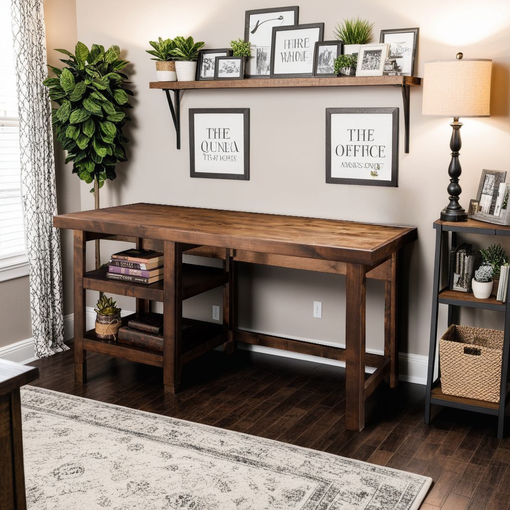 Sausalito - Workstation Desk - Whiskey - Best Buy Furniture