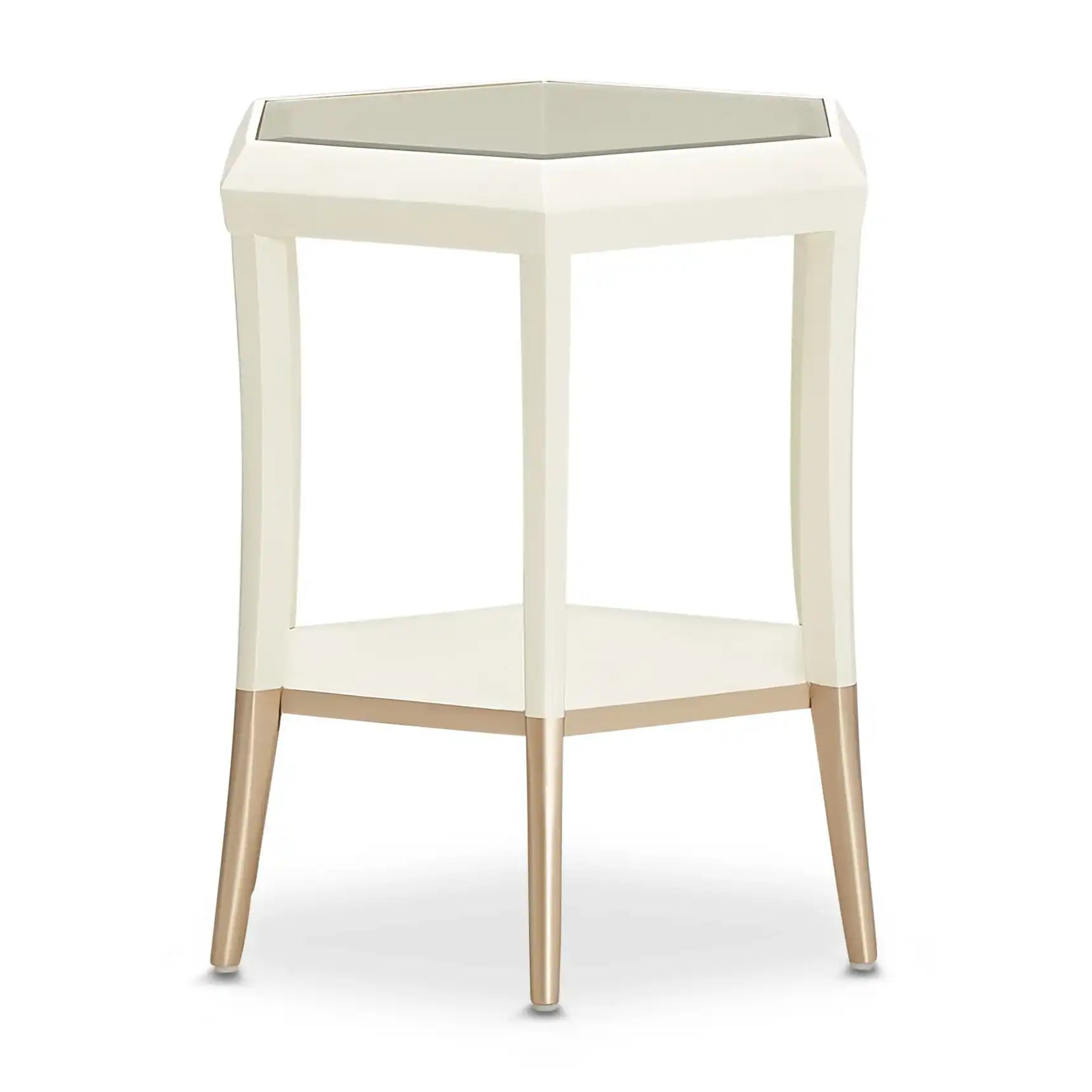 La Rachelle - Hexagon Accent Table - Champagne - Best Buy Furniture