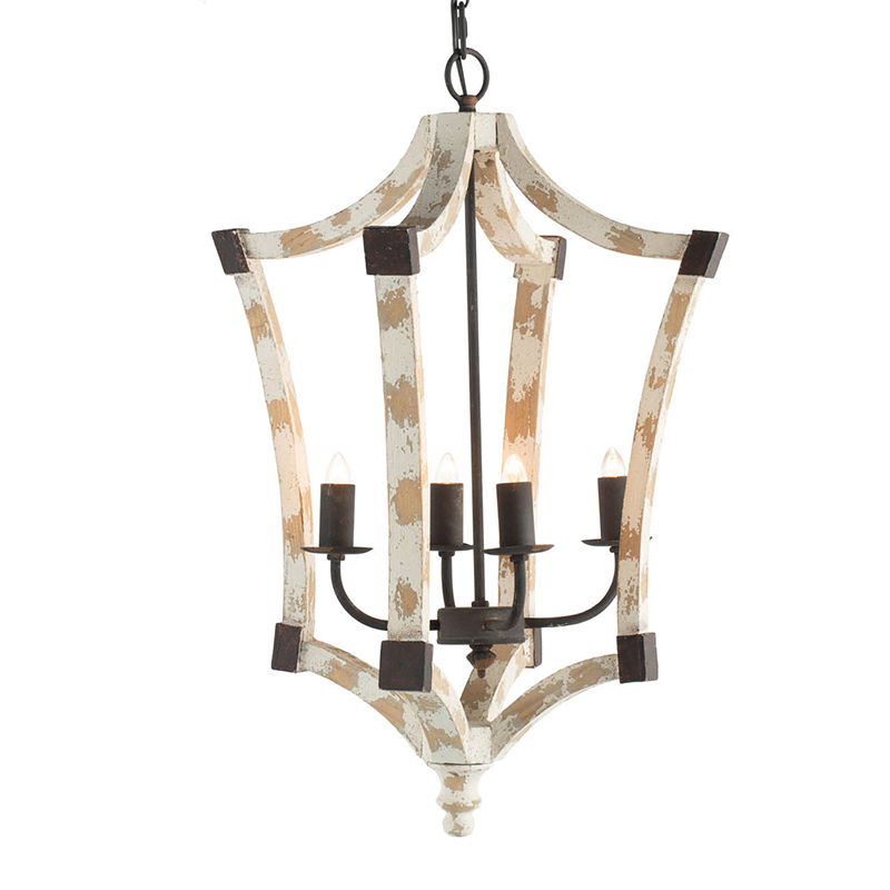 4 Light Chandelier, Hanging Light Fixture With Adjustable Chain For Kitchen, Bulb Not Included - Cream - Best Buy Furniture