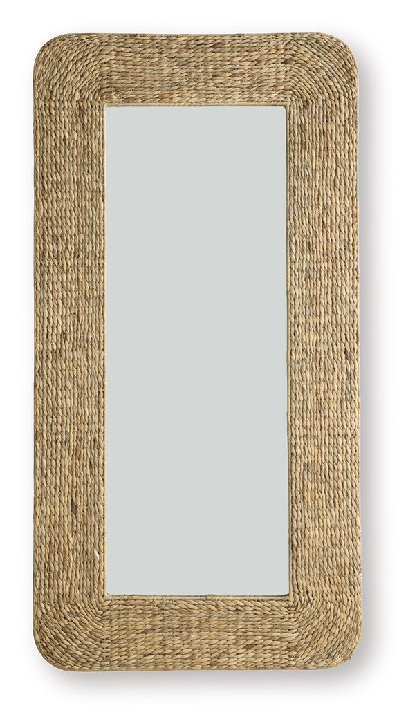 Norigan - Floor Mirror - Natural - Best Buy Furniture