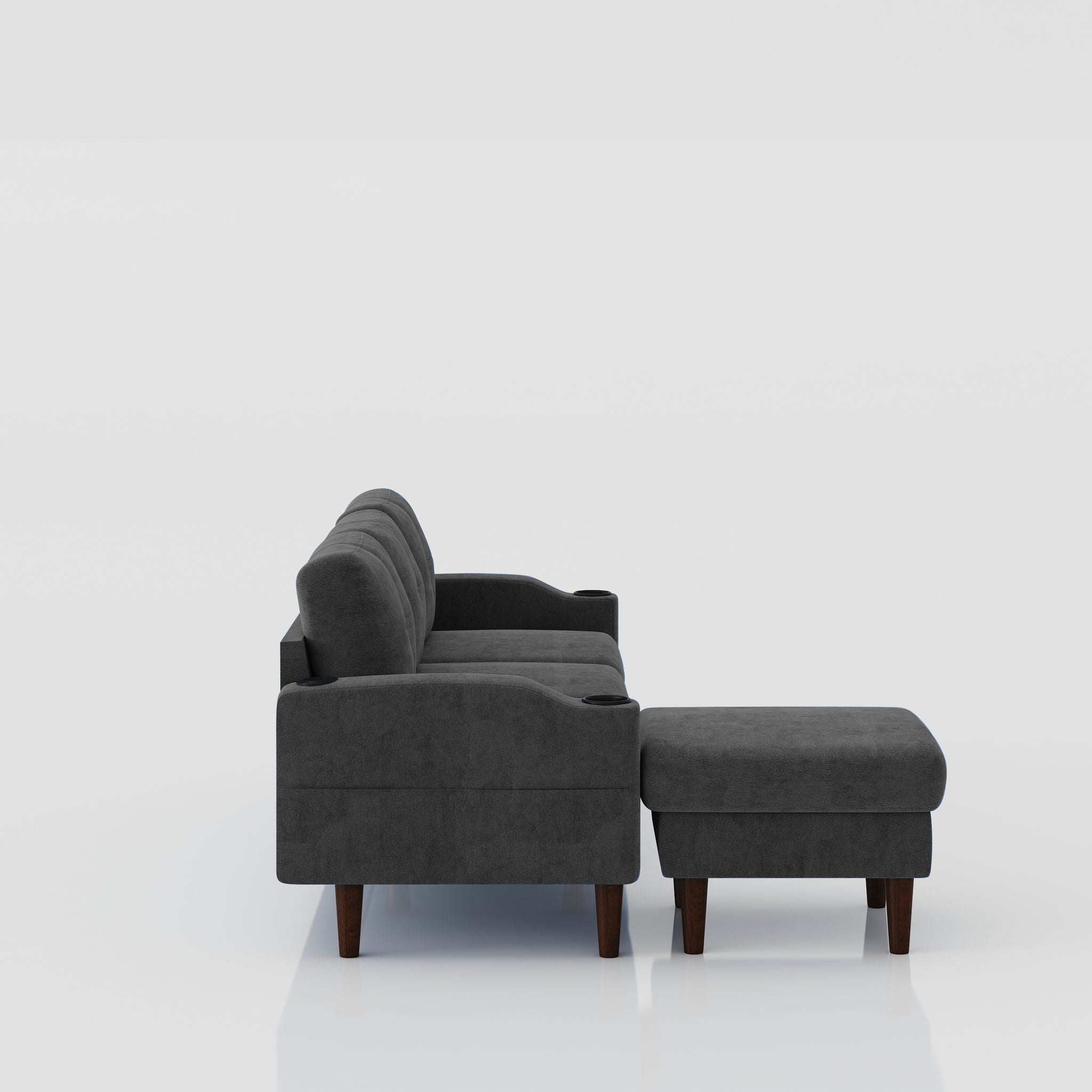 3 Seater Convertible Combination L Shaped Sofa With Footstools With Storage - Best Buy Furniture