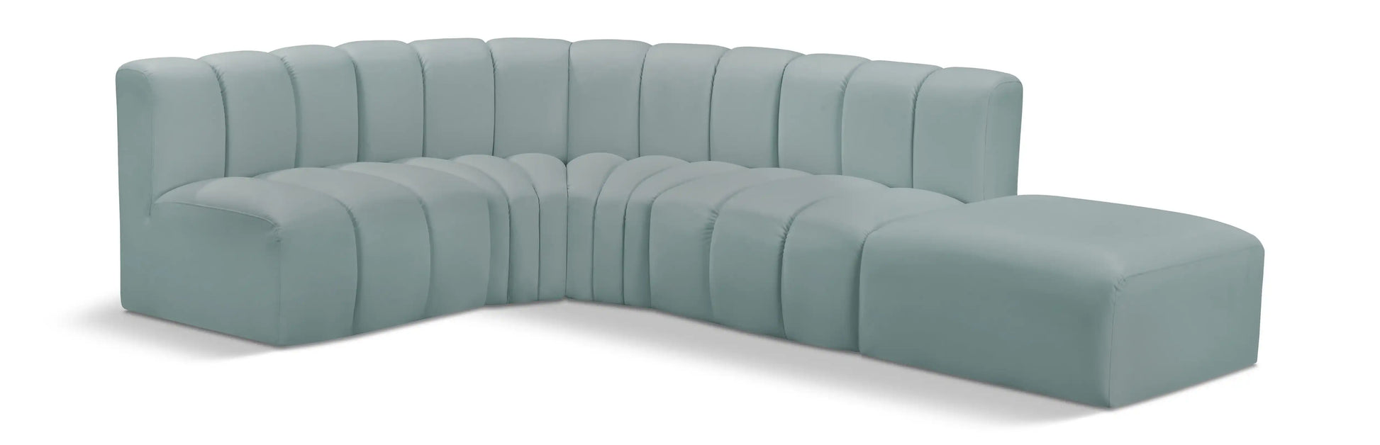 Arc - Faux Leather 5 Piece Corner Modular Sofa - Best Buy Furniture