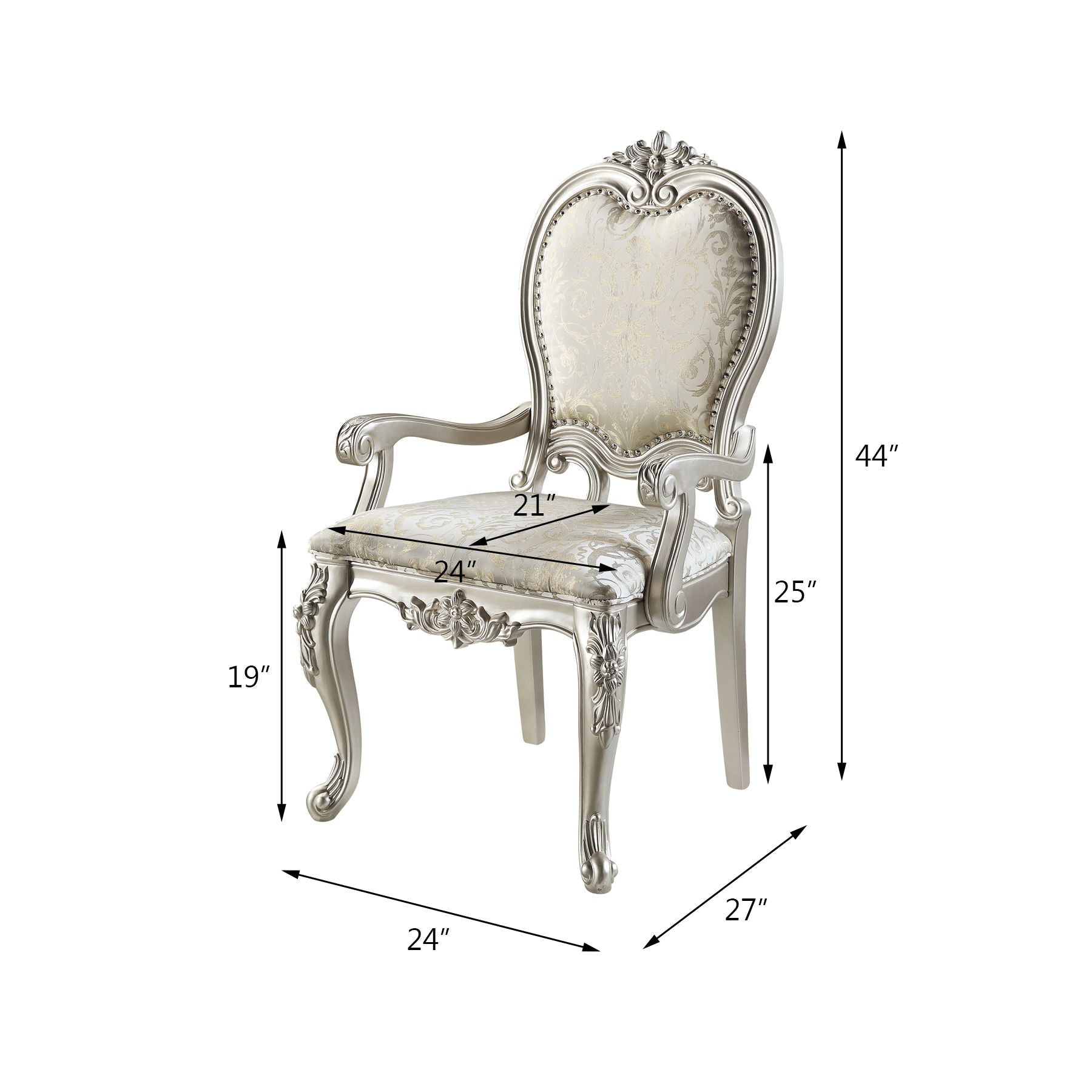 Bently - Arm Chair (Set of 2) - Champagne - Best Buy Furniture
