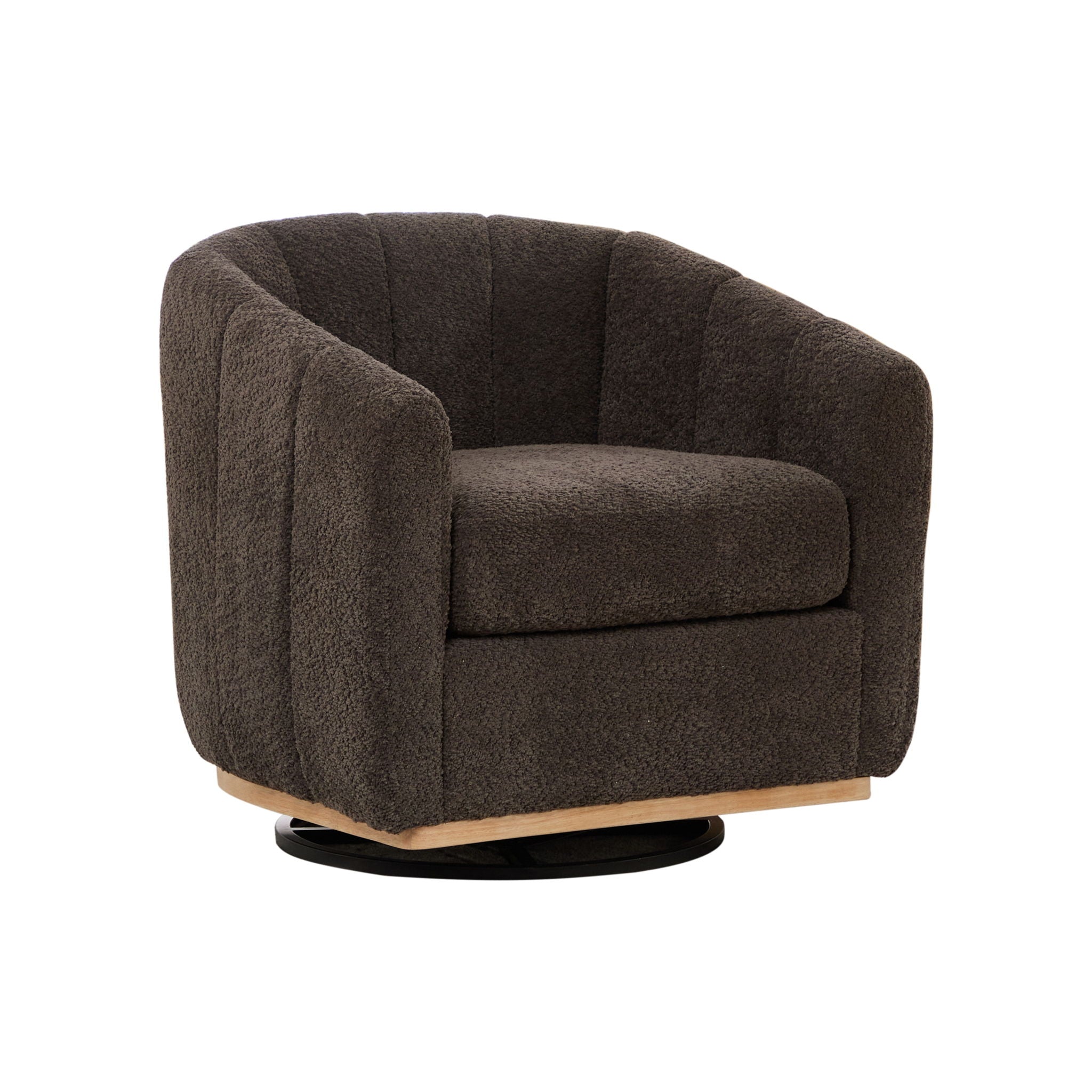 360° Swivel Upholstered Barrel Chair - Best Buy Furniture