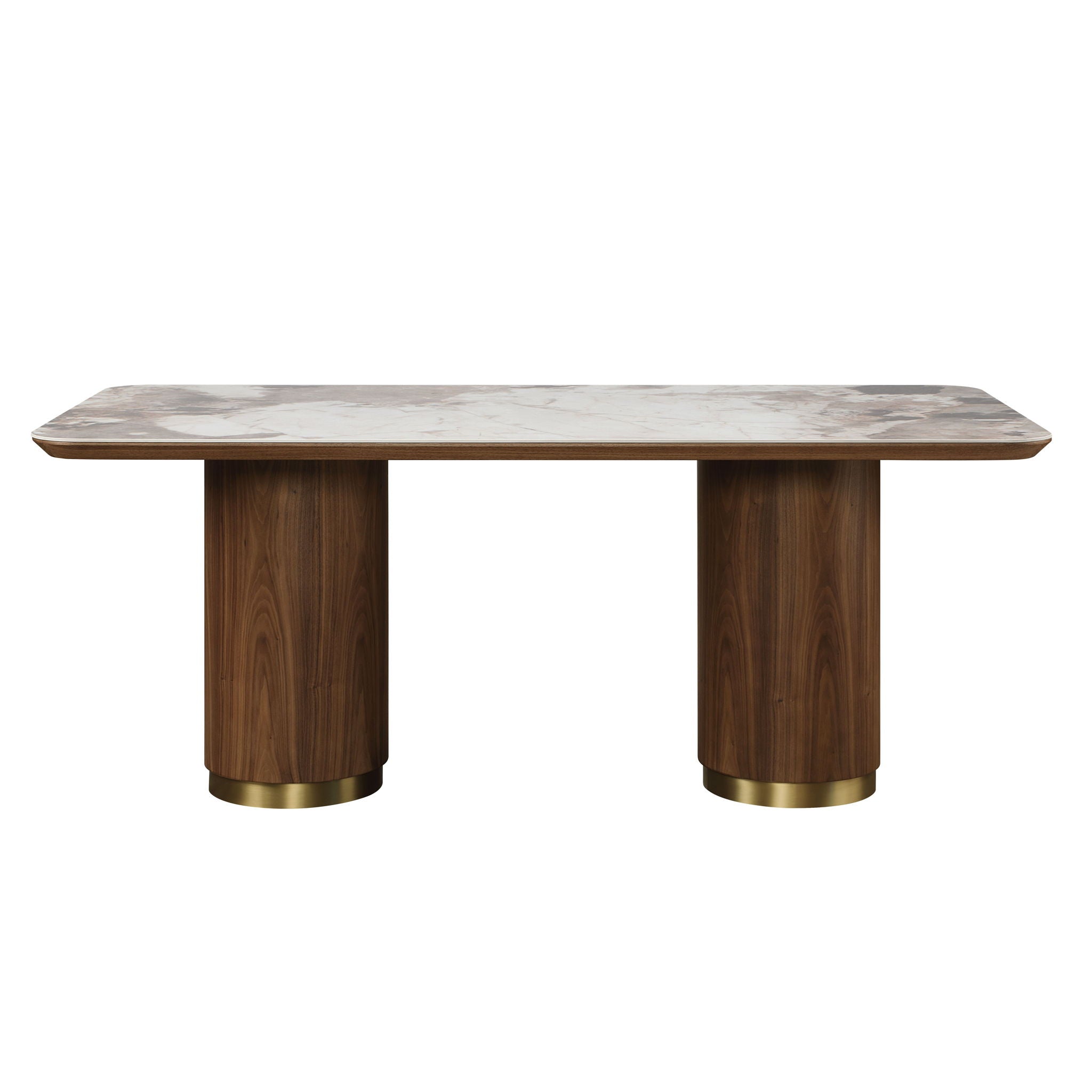 Willene - Ceramic Top Dining Table - Walnut - Best Buy Furniture