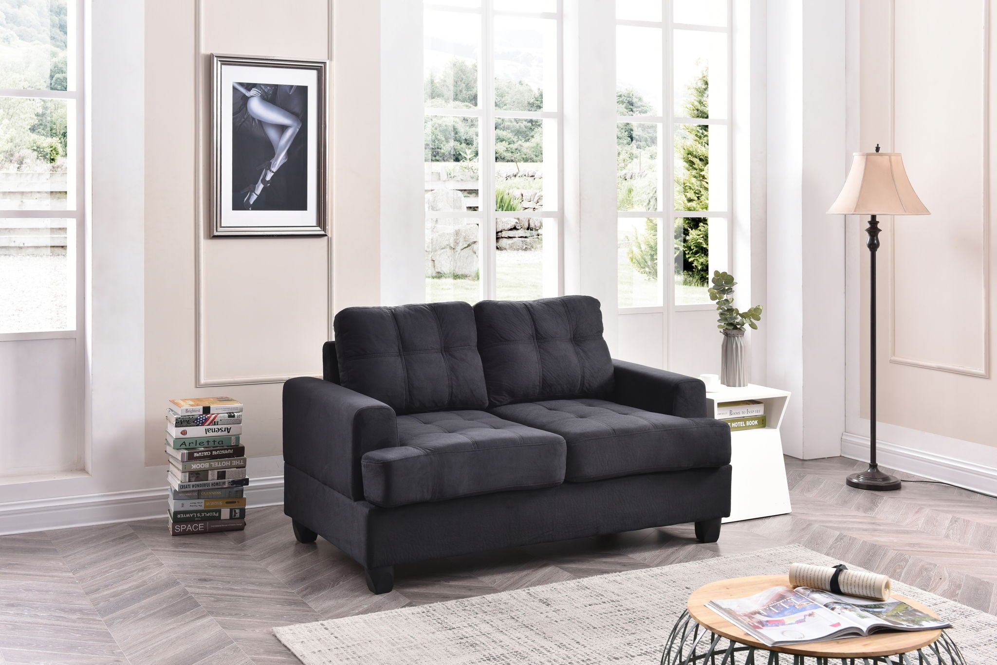 Stylish Transitional Loveseat For Two - Best Buy Furniture