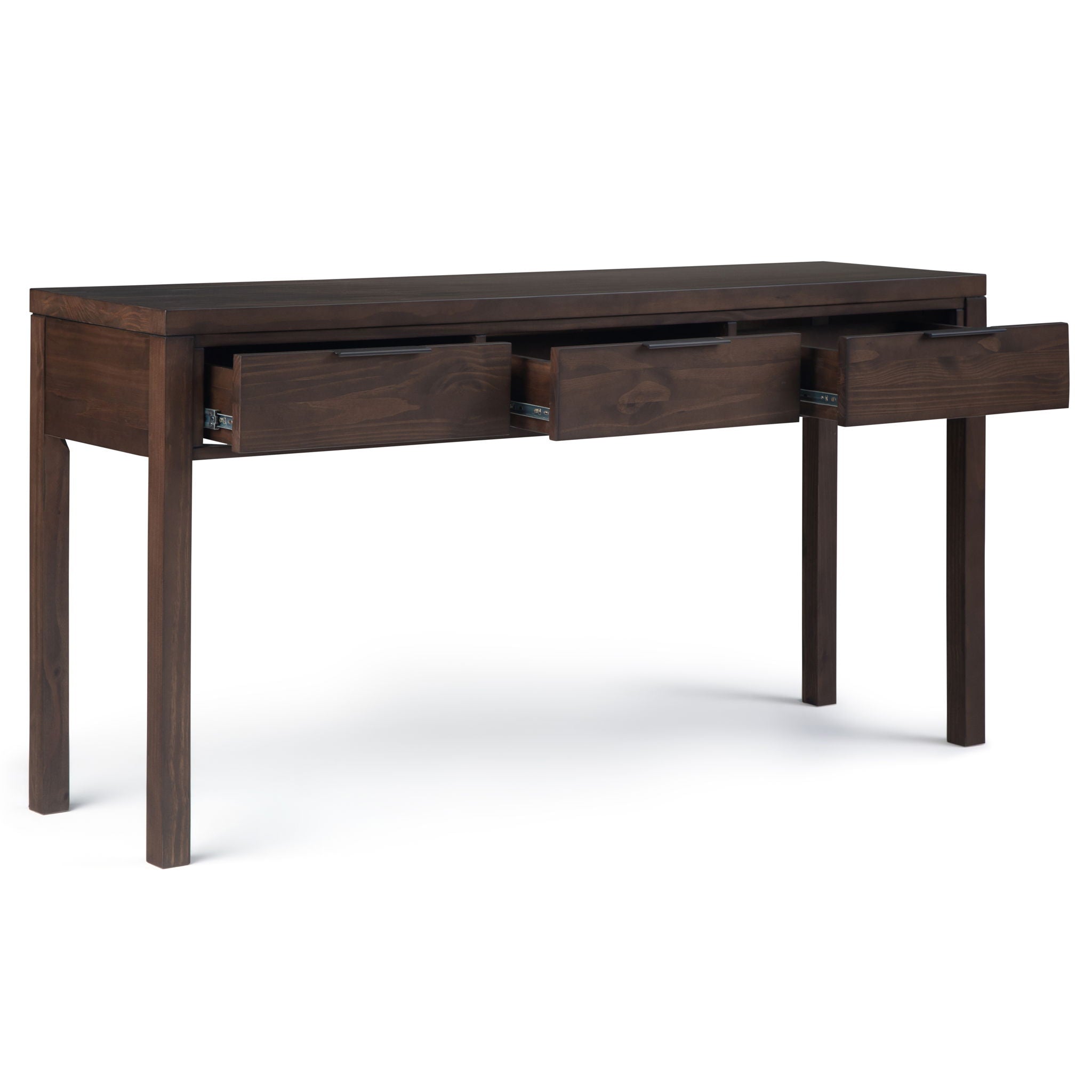 Hollander - Wide Console Table - Warm Walnut Brown - Best Buy Furniture