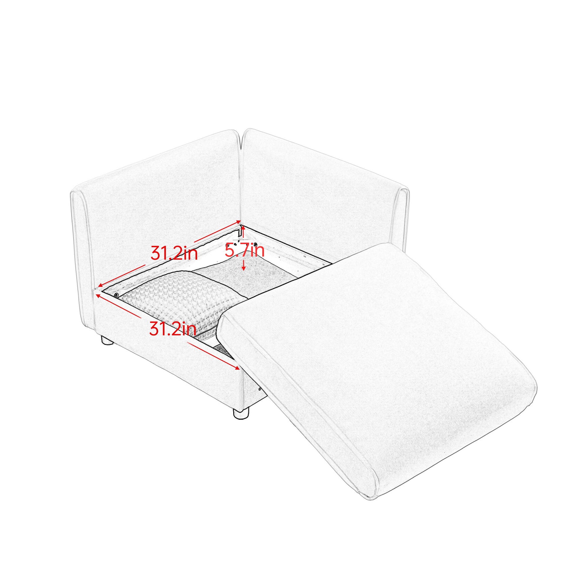 Modern Modular Sectional Sofa With Storag, Contemporary Cylindrical Design - Best Buy Furniture