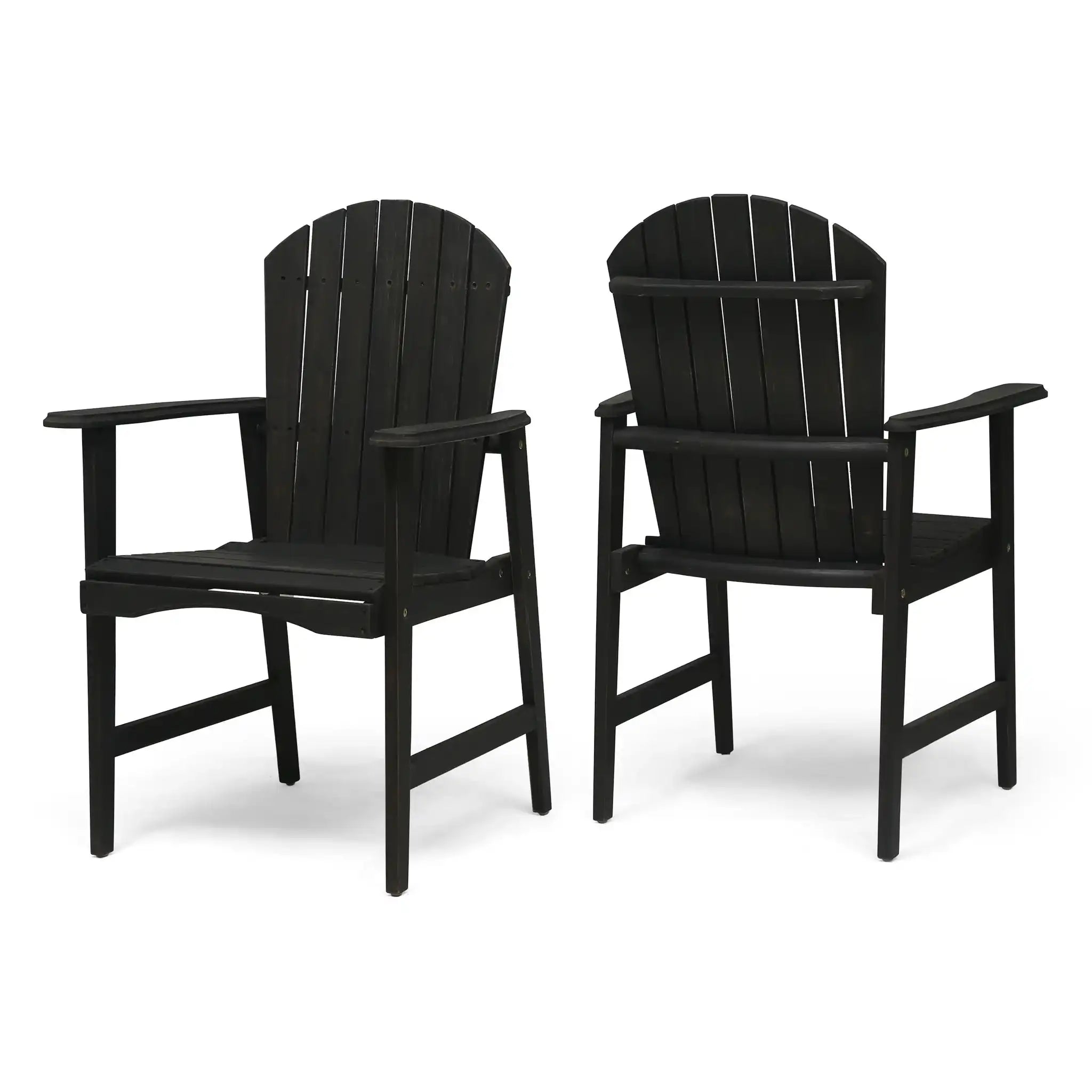 Outdoor Weather Resistant Acacia Wood Adirondack Dining Chairs (Set of 2) - Best Buy Furniture