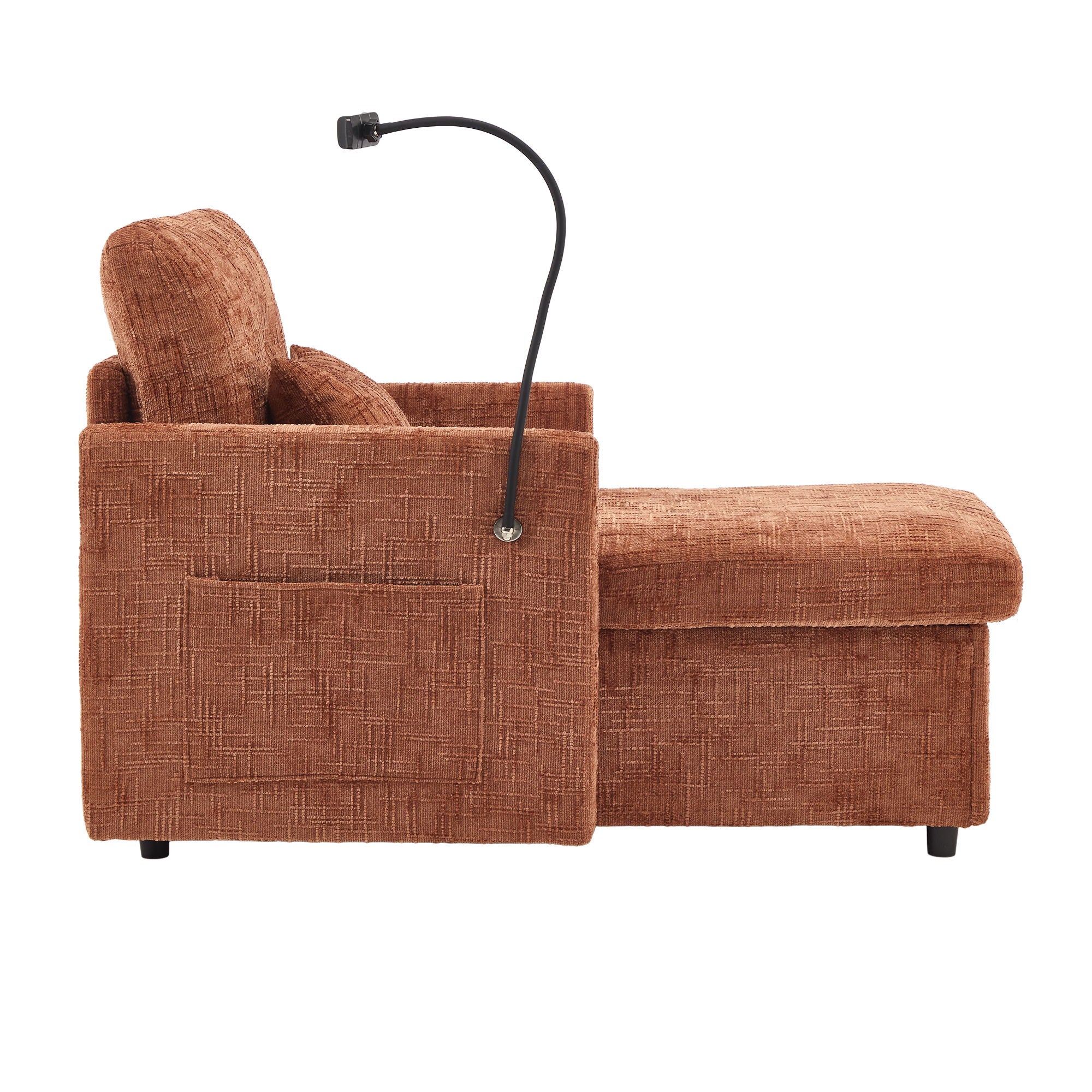 Multifunctional Chenille Recliner Sofa With Storage And Phone Bracket - Best Buy Furniture