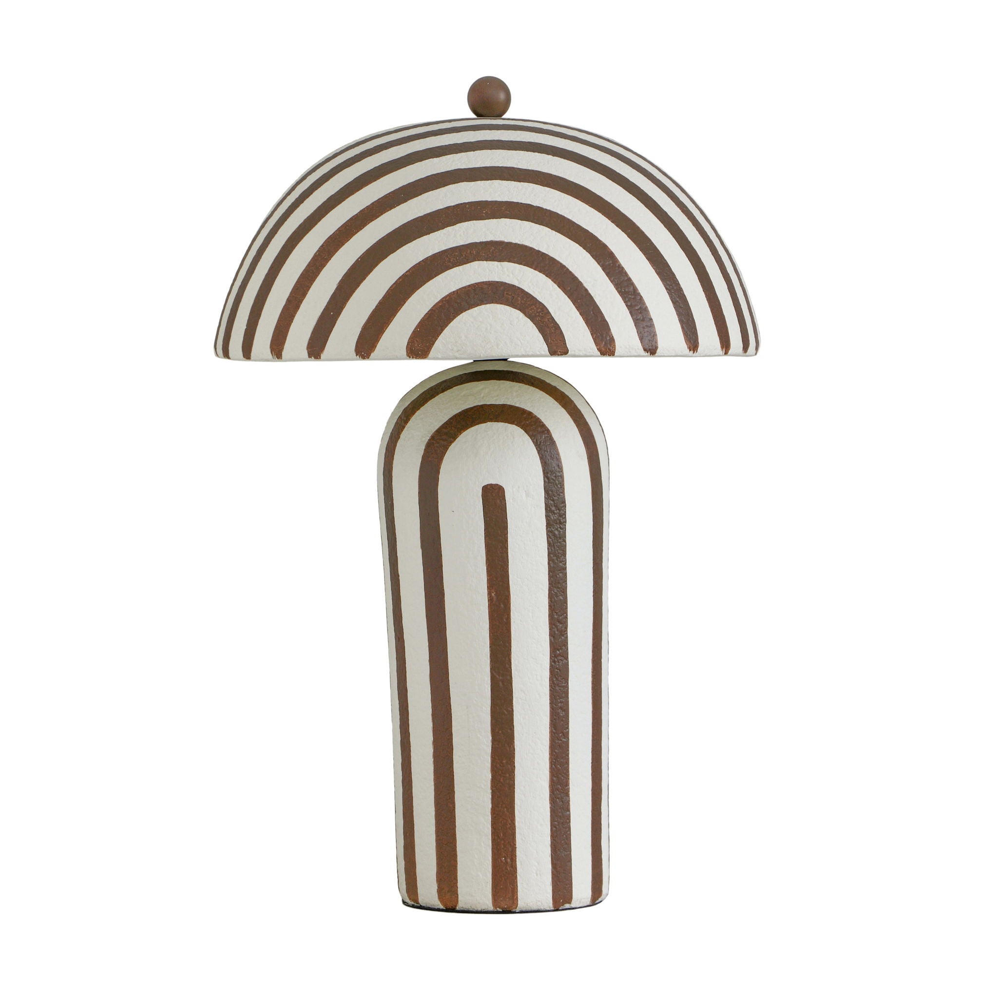 Maiori - Striped Papier Mache Table Lamp - Best Buy Furniture