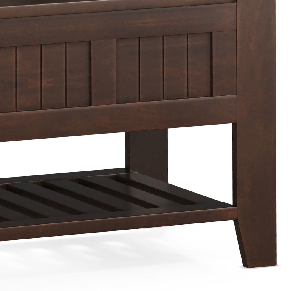 Acadian - Entryway Storage Bench With Shelf - Brown - Best Buy Furniture