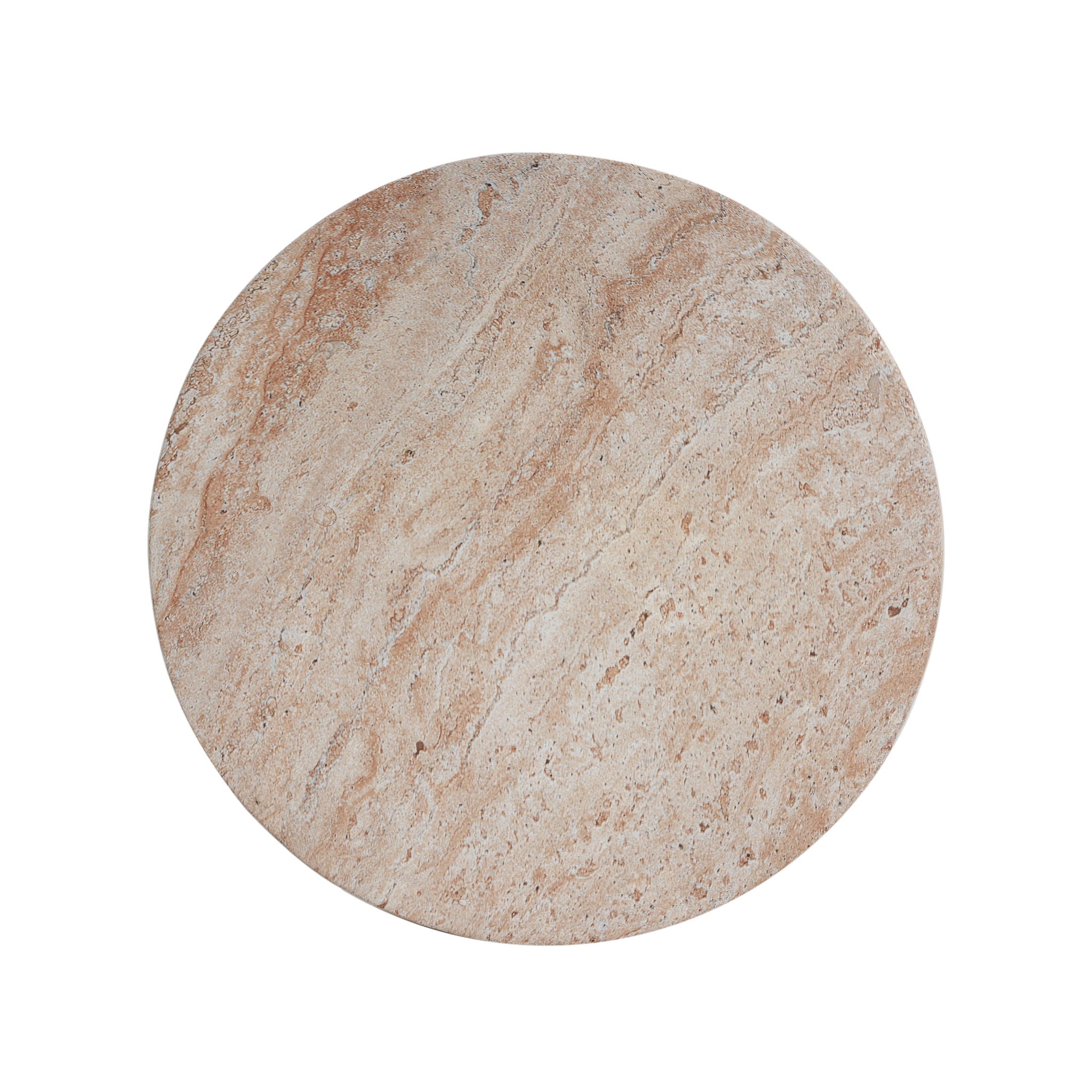 Outdoor / Indoor Lightweight Concrete Side Table With Travertine - Beige - Best Buy Furniture
