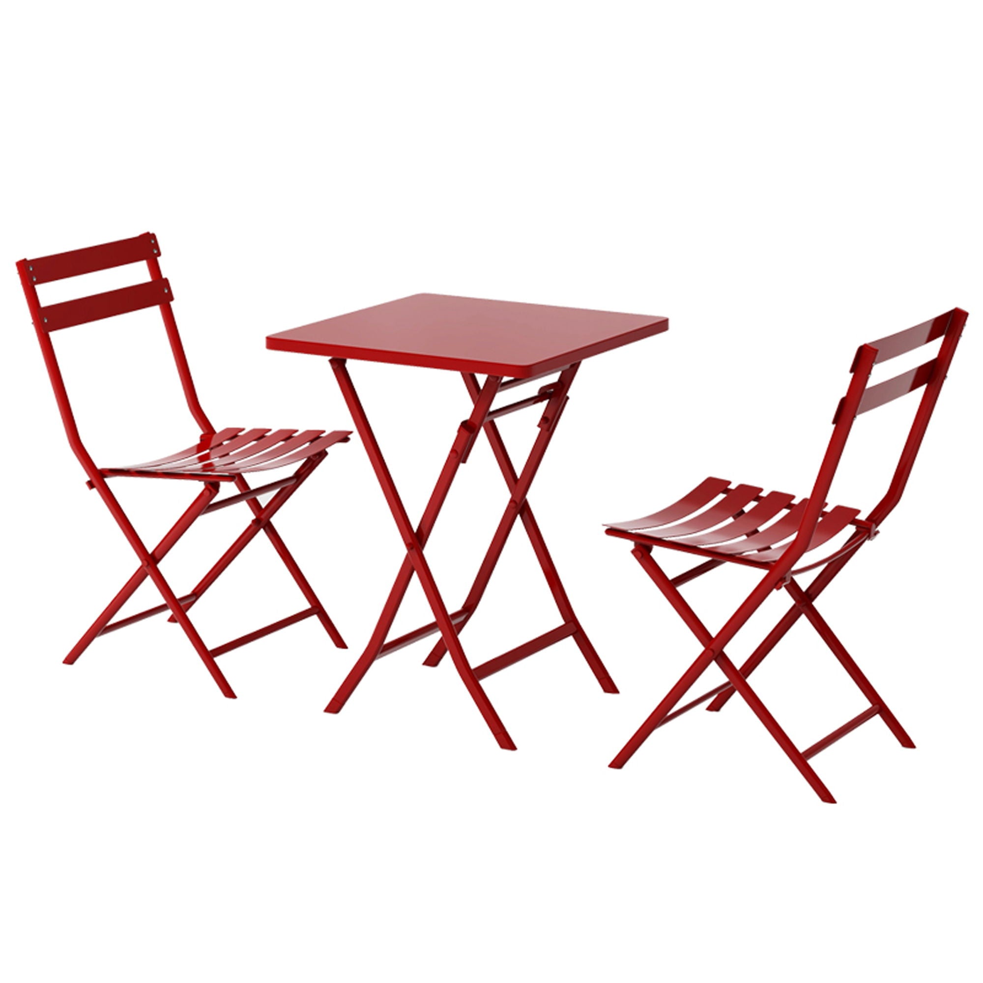 3 Piece Patio Bistro Set Of Foldable Square Table And Chairs - Best Buy Furniture