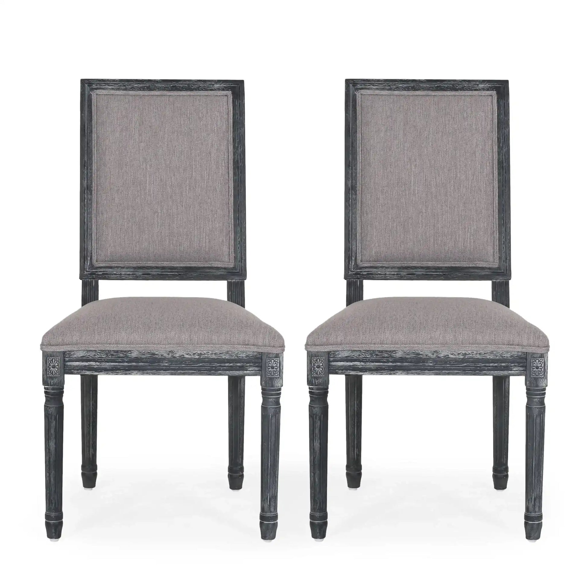 French Country Style Dining Chair With Upholstered Seating And Fluted Legs - Best Buy Furniture