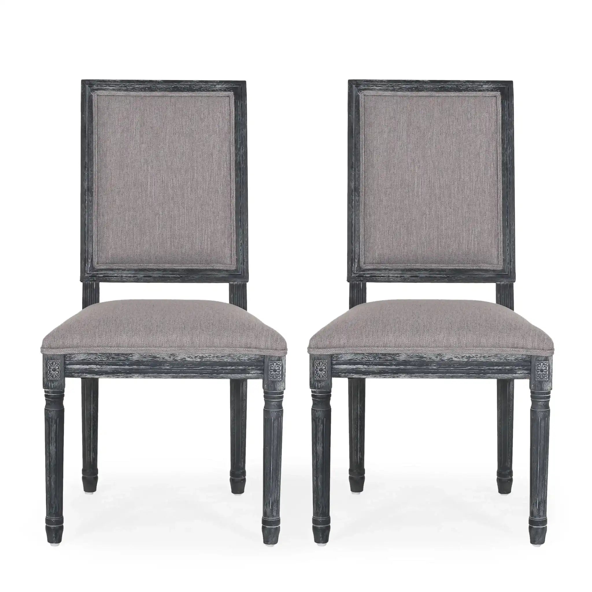 French Country Style Dining Chair With Upholstered Seating And Fluted Legs - Best Buy Furniture