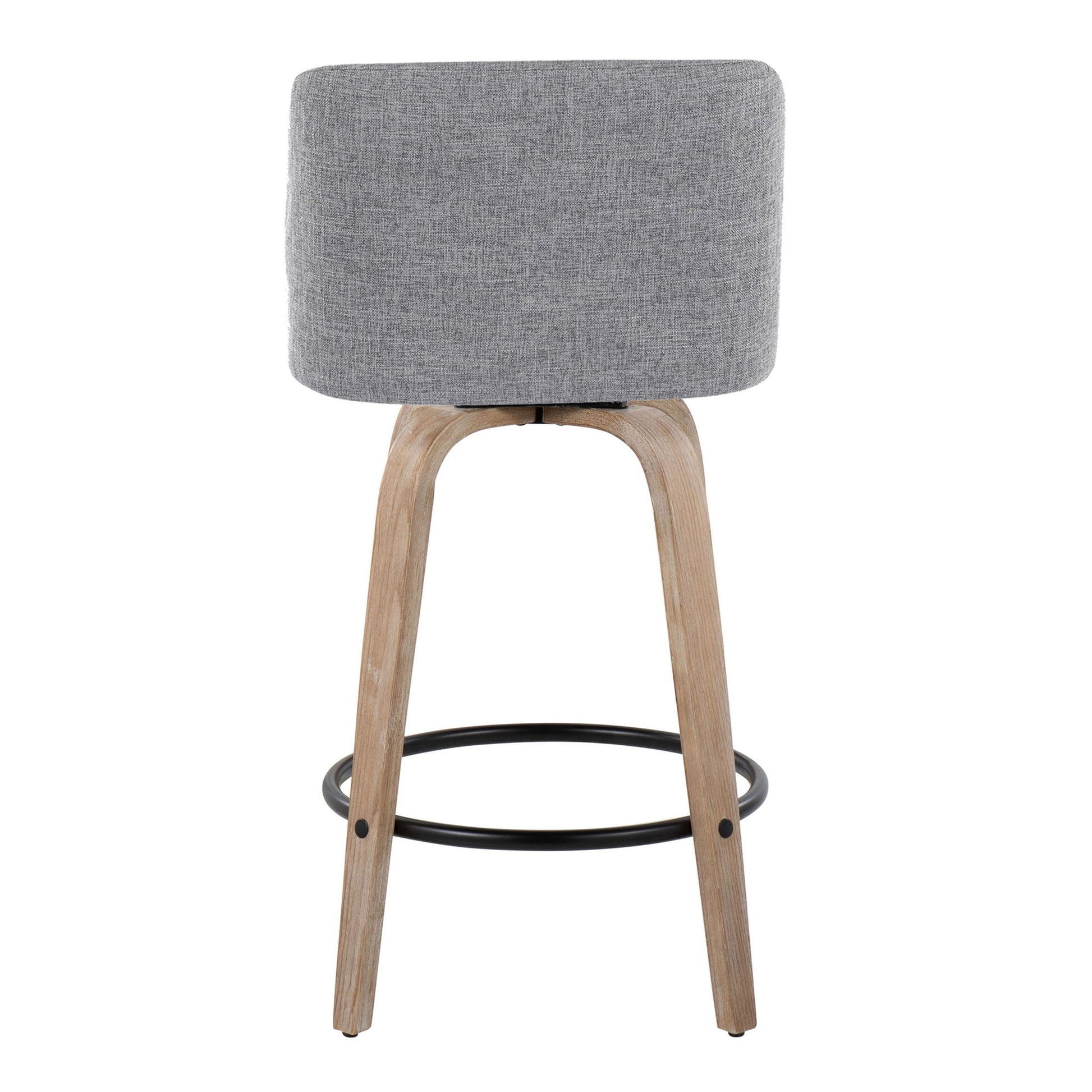 Toriano - Contemporary Fixed-Height Counter Stool & Swivel With Round Footrest (Set of 2) - Best Buy Furniture