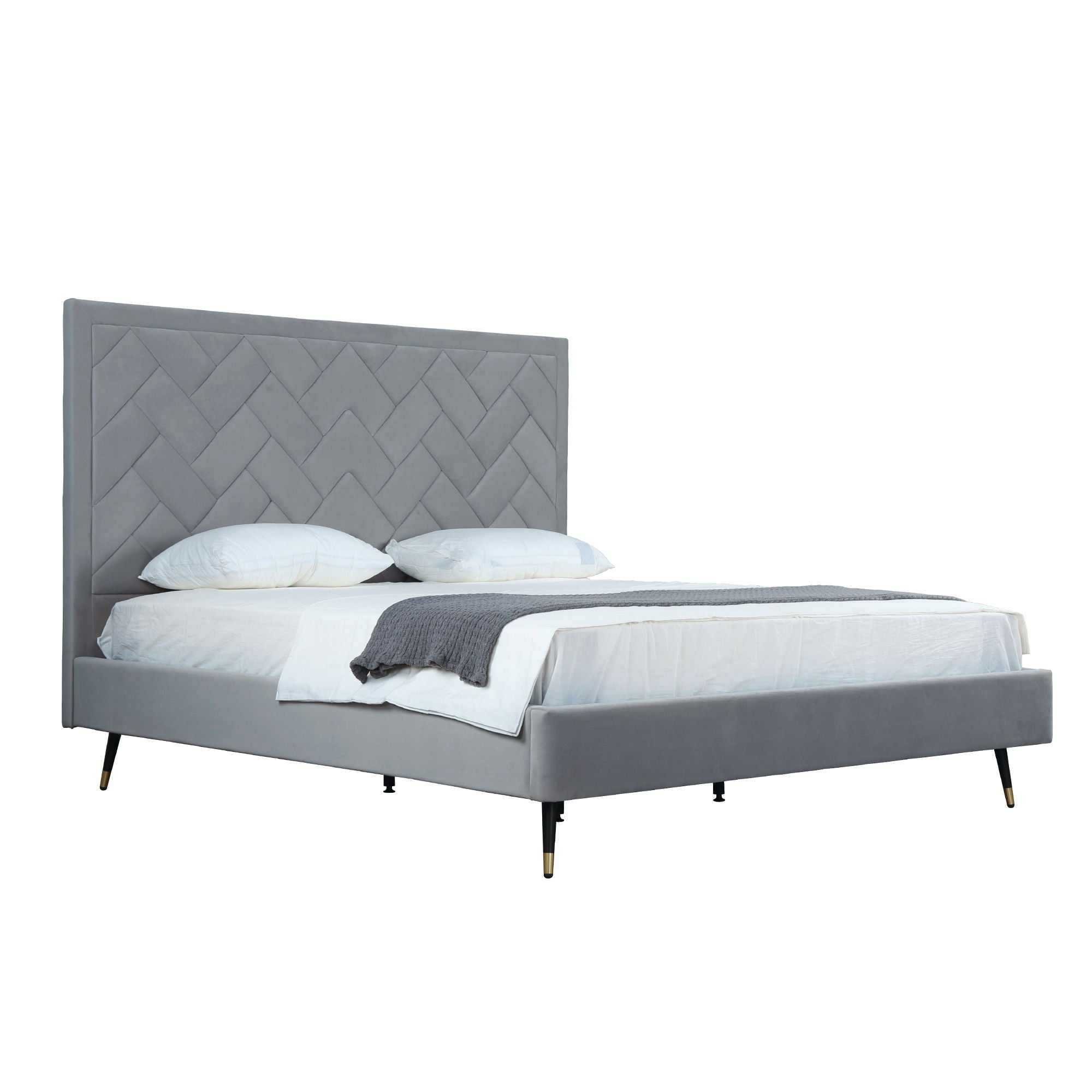 Crosby - Bed With Upholstered Headboard And Slats