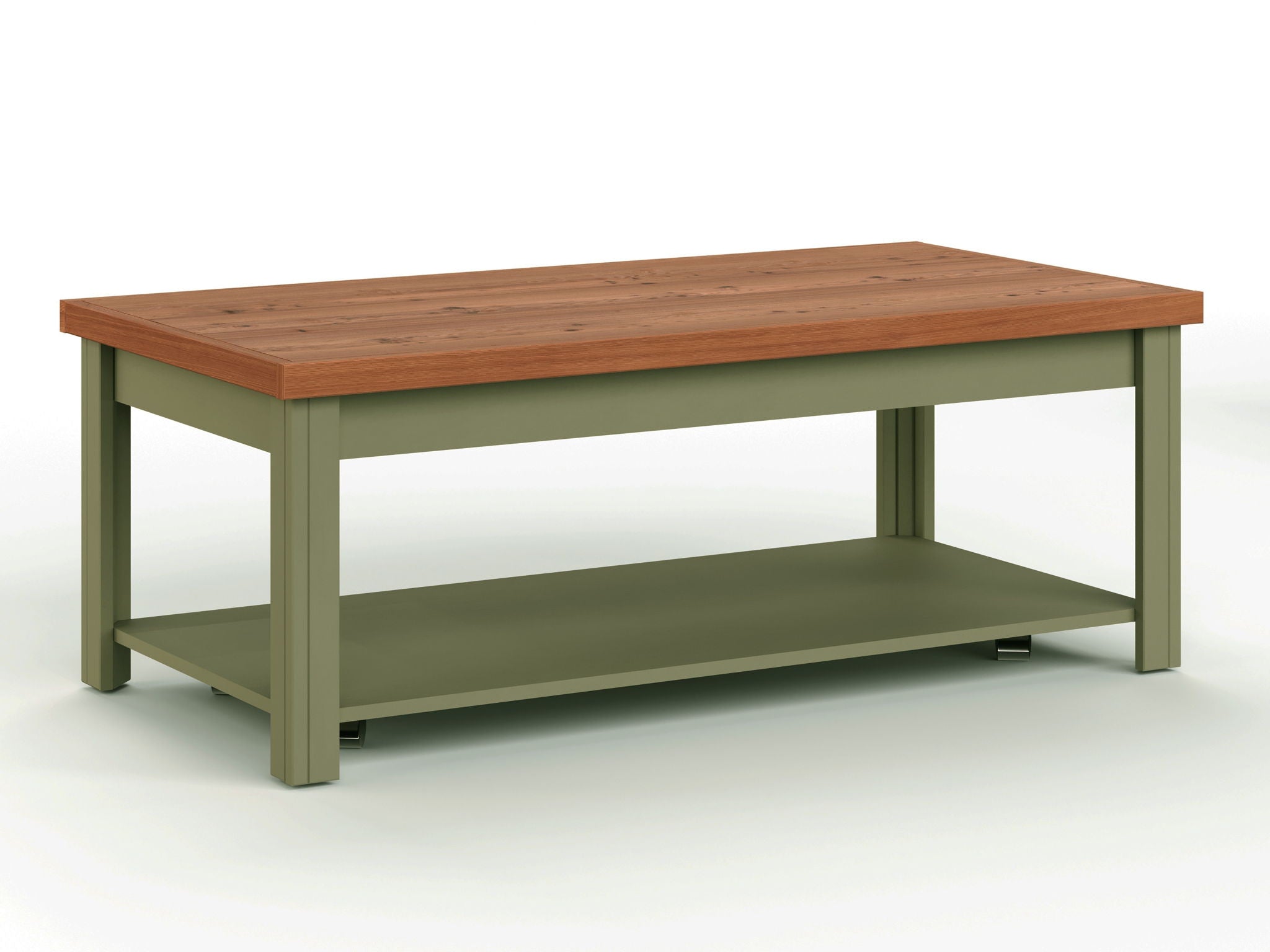 Vineyard - Coffee Table - Sage Green And Fruitwood - Best Buy Furniture