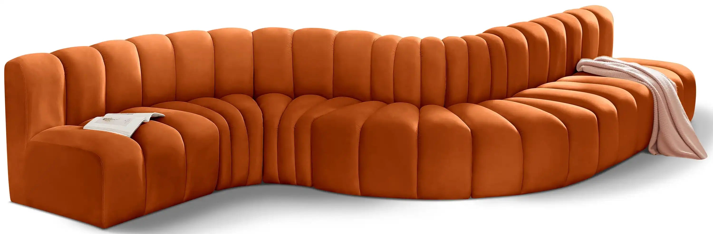 Arc - Velvet 7 Piece Modular Sofa - Best Buy Furniture