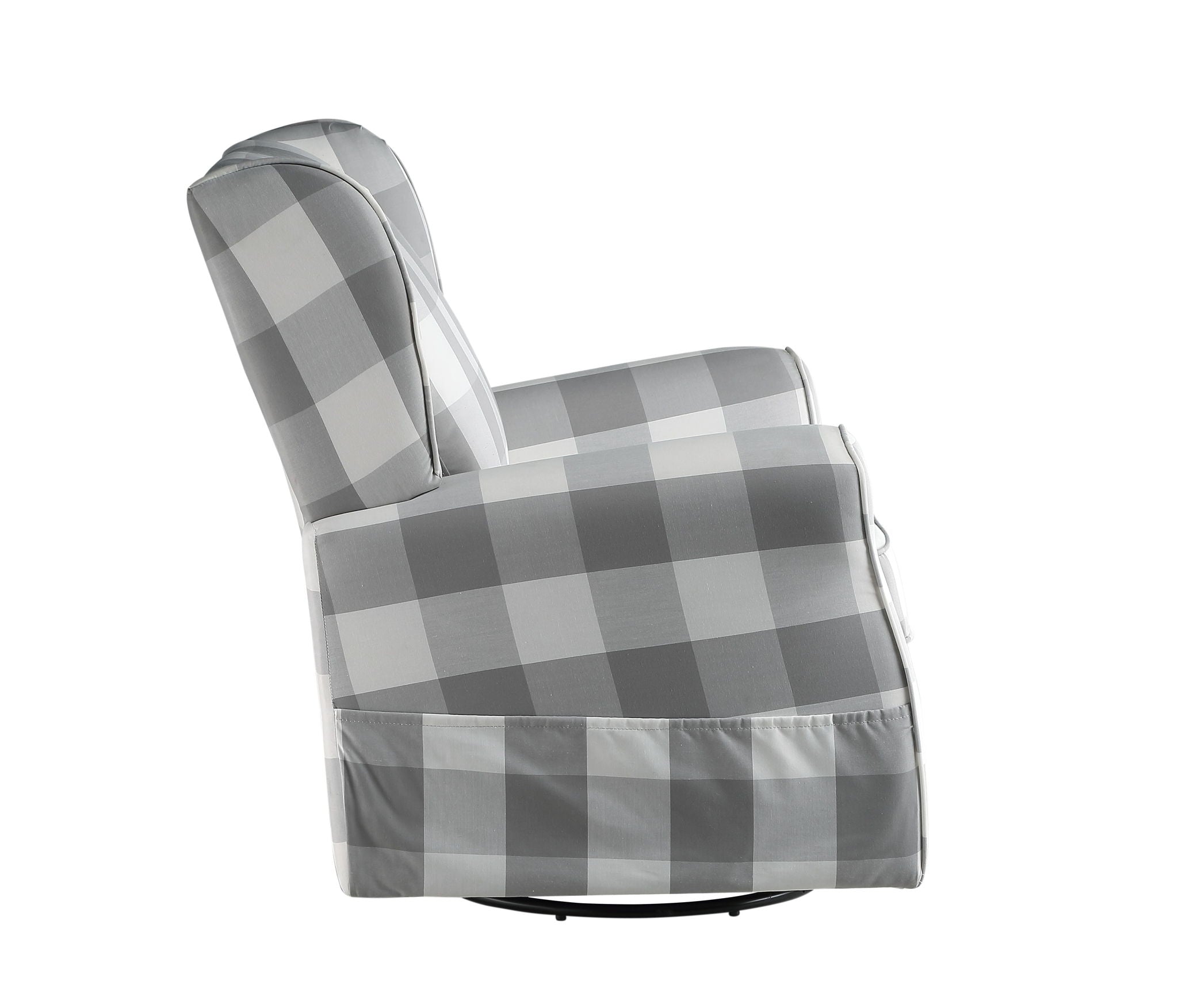 Patli - Glider Chair With Swivel - Gray / White - Best Buy Furniture