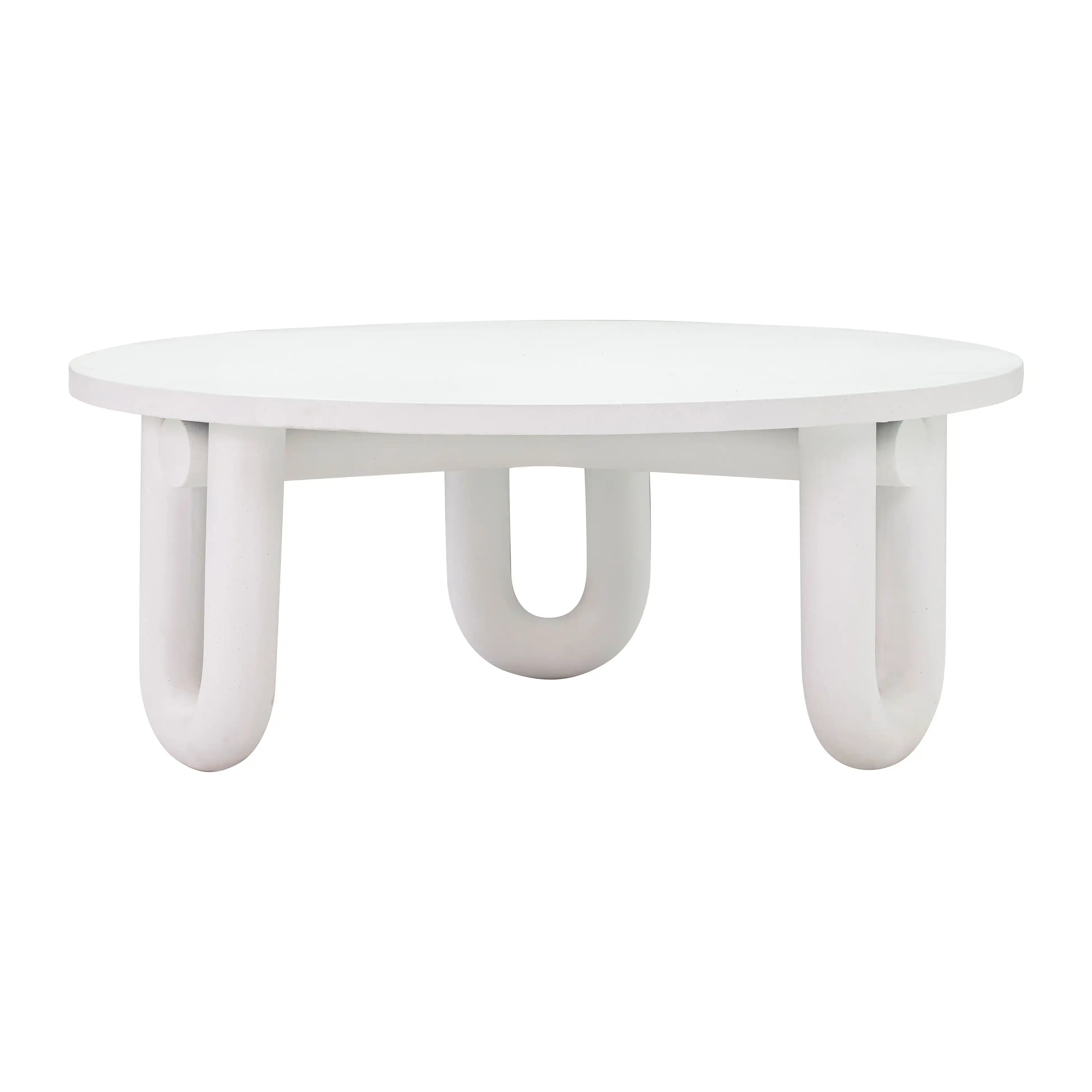 Tildy - Concrete Coffee Table - White - Best Buy Furniture