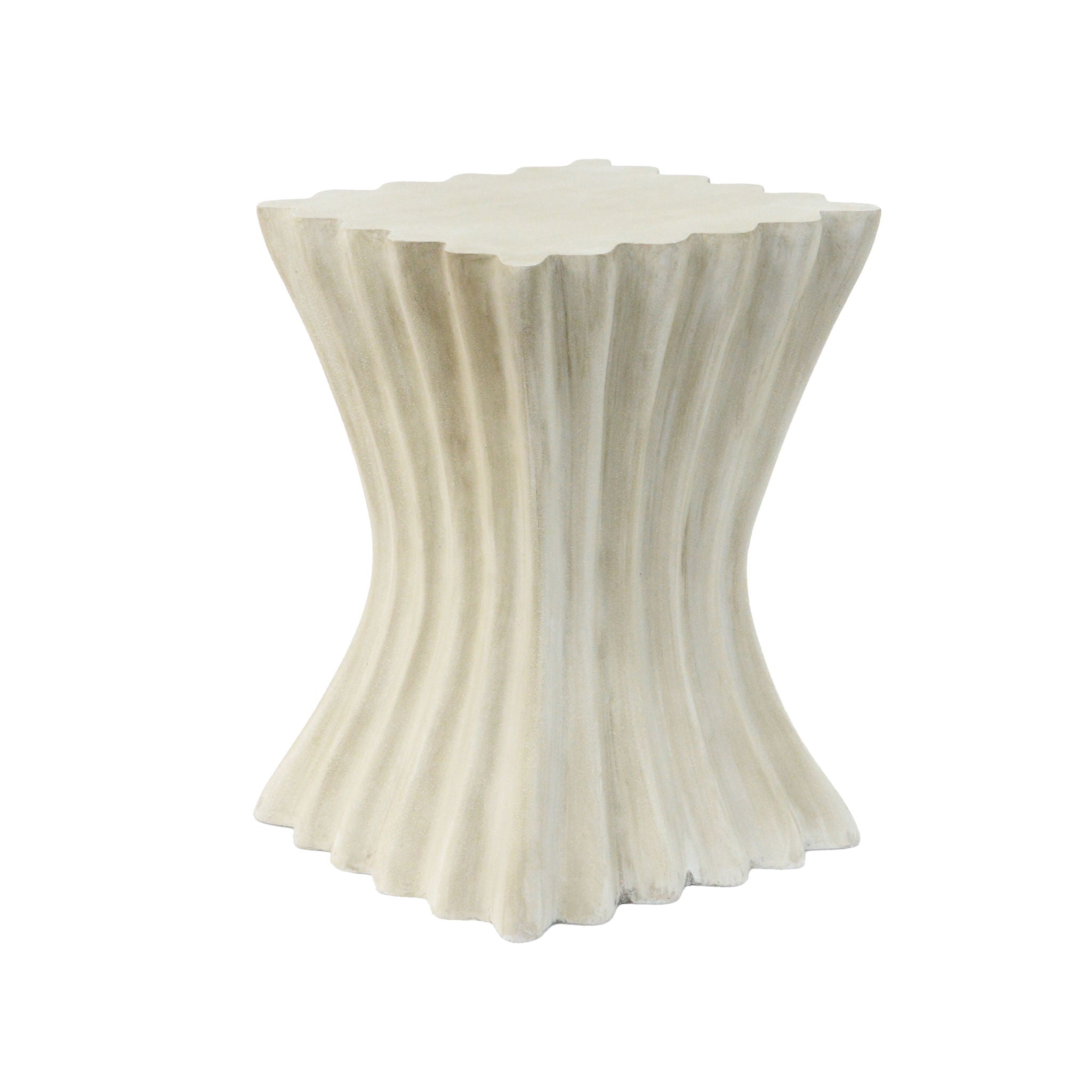 Mgo Archaistic Wavy Side Table - Antique Sandstone - Best Buy Furniture