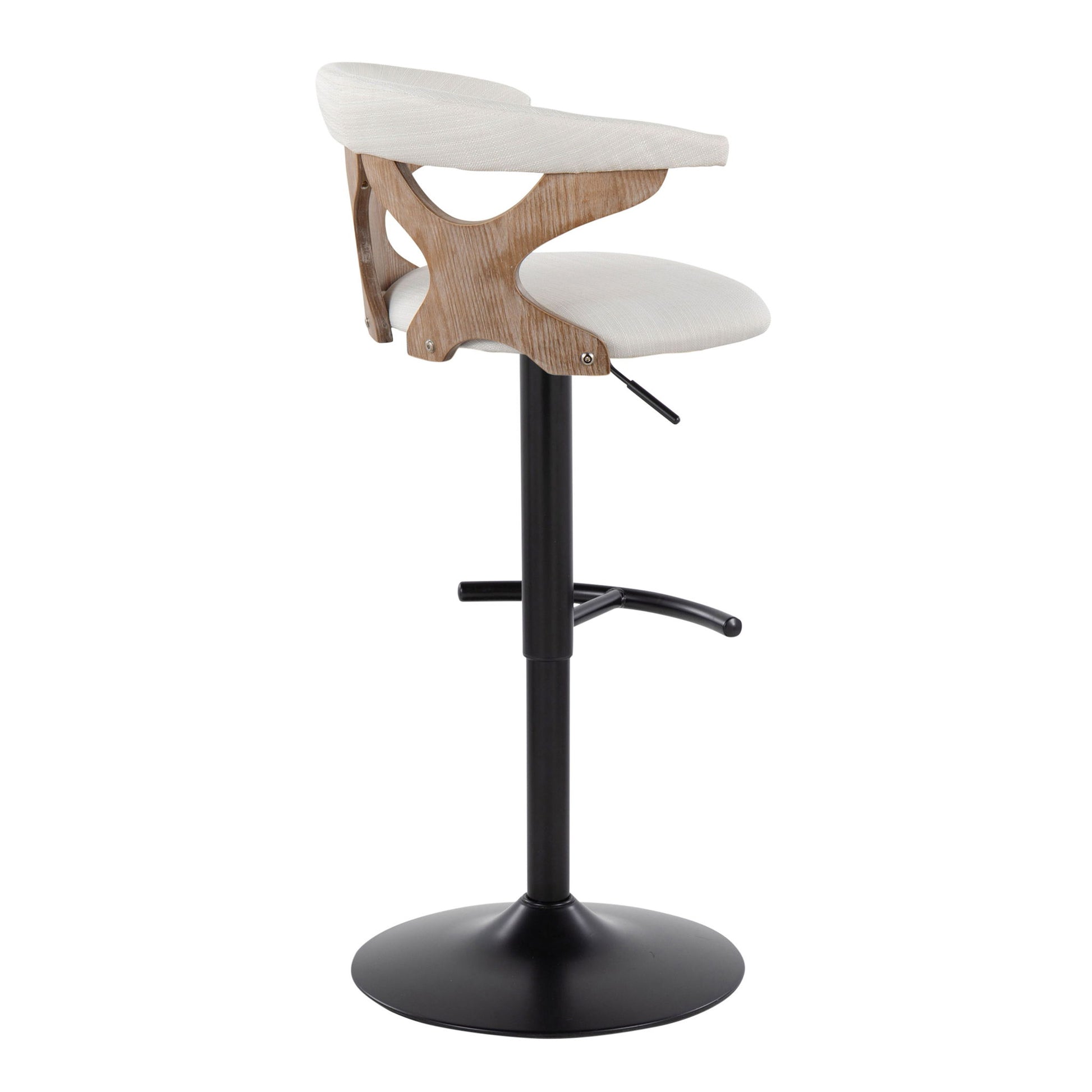 Gardenia - Contemporary Adjustable Barstool & Swivel With Rounded T Footrest (Set of 2) - Best Buy Furniture