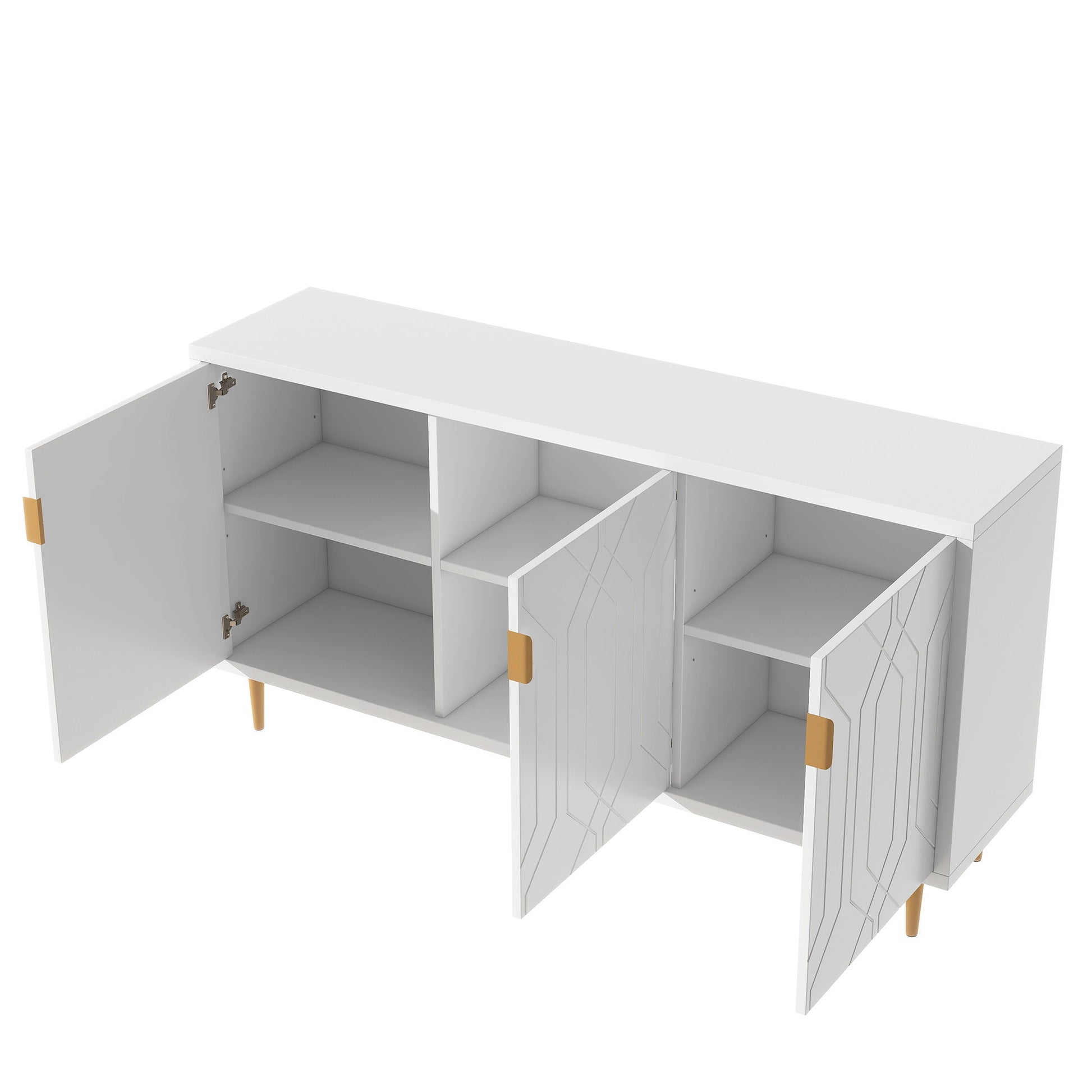 Modern TV Stand With 3 Doors And Adjustable Shelves - Best Buy Furniture