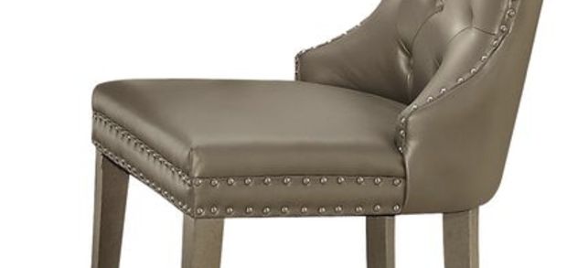 Kacela - Synthetic Leather Side Chair (Set of 2) - Champagne - Best Buy Furniture