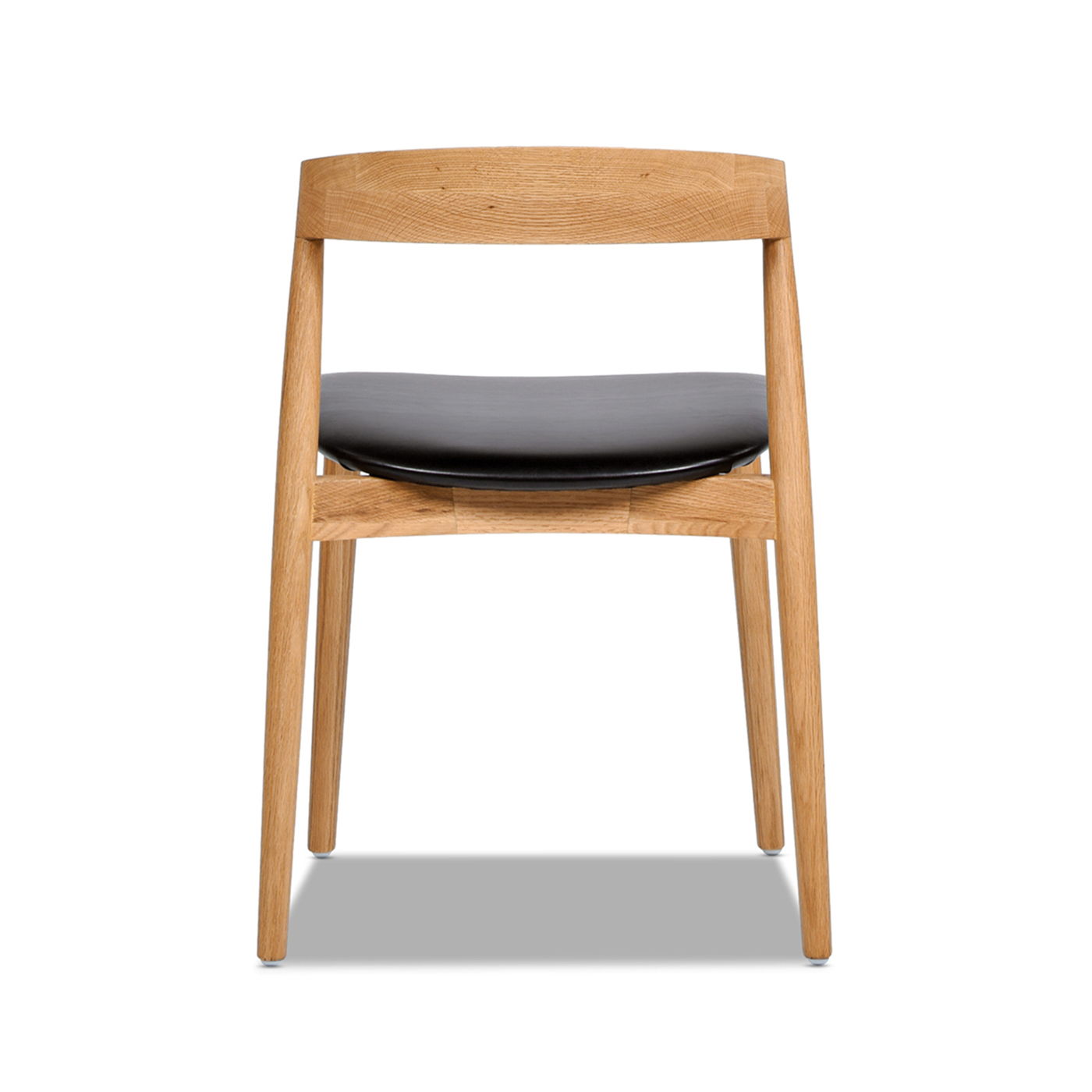 Raven - Stacking Sculpted Oak Dining Chair - Warm Natural Brown / Black - Best Buy Furniture
