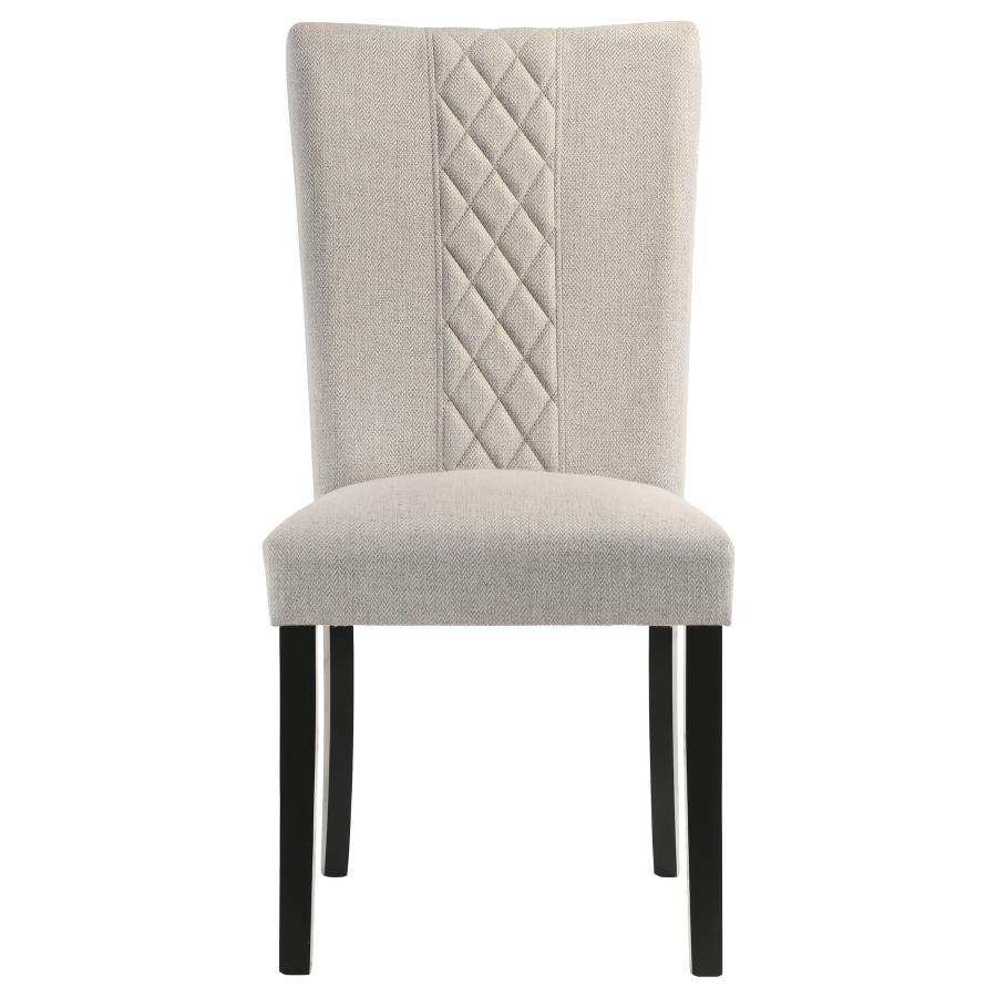 Malia - Fabric Upholstered Dining Side Chair (Set of 2) - Beige - Best Buy Furniture