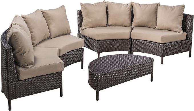 Pt Limon - 5 Pieces Sofa Set - Brown / Beige - Best Buy Furniture
