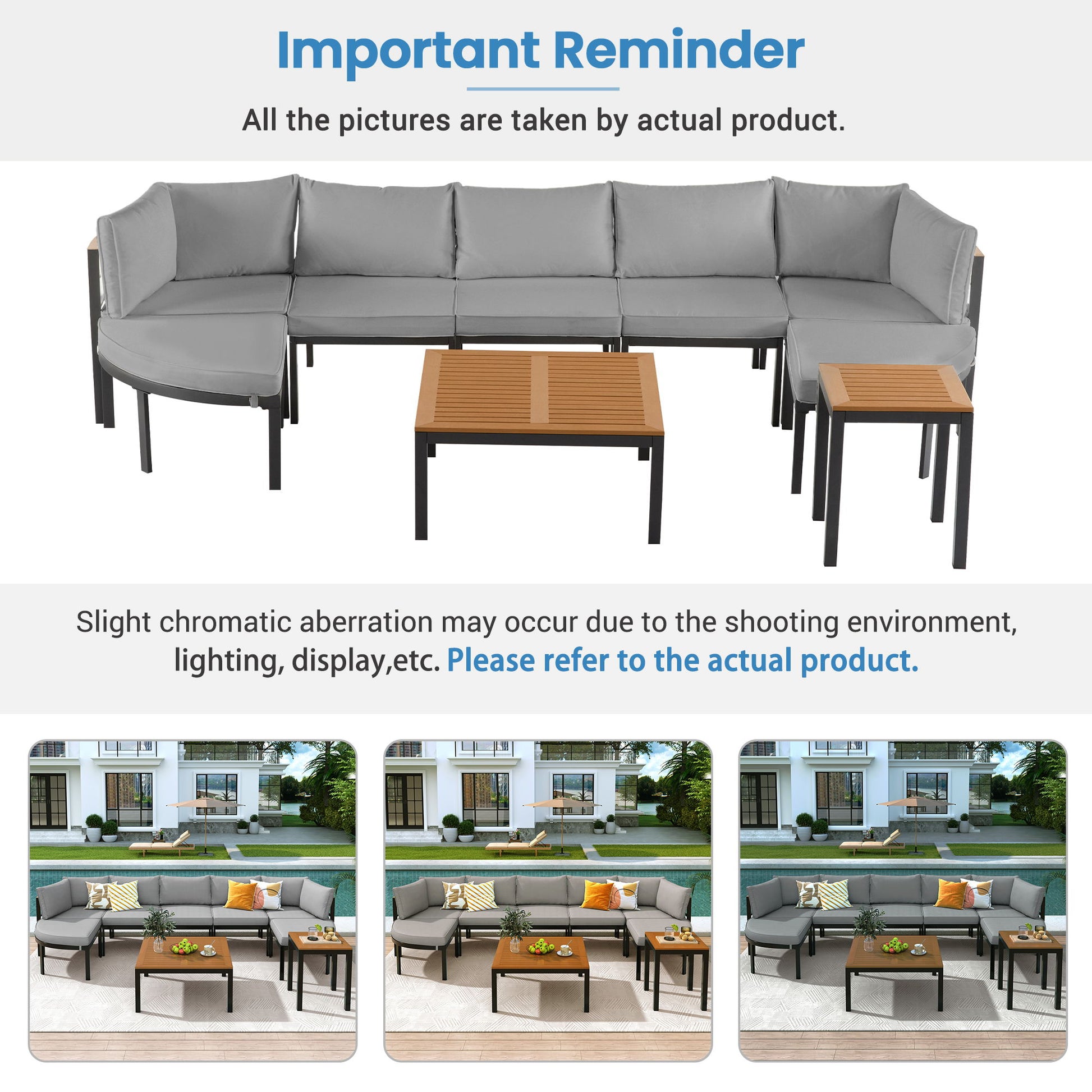 Outdoor Sectional Sofa Set Patio Seating Group With Cushions - Best Buy Furniture