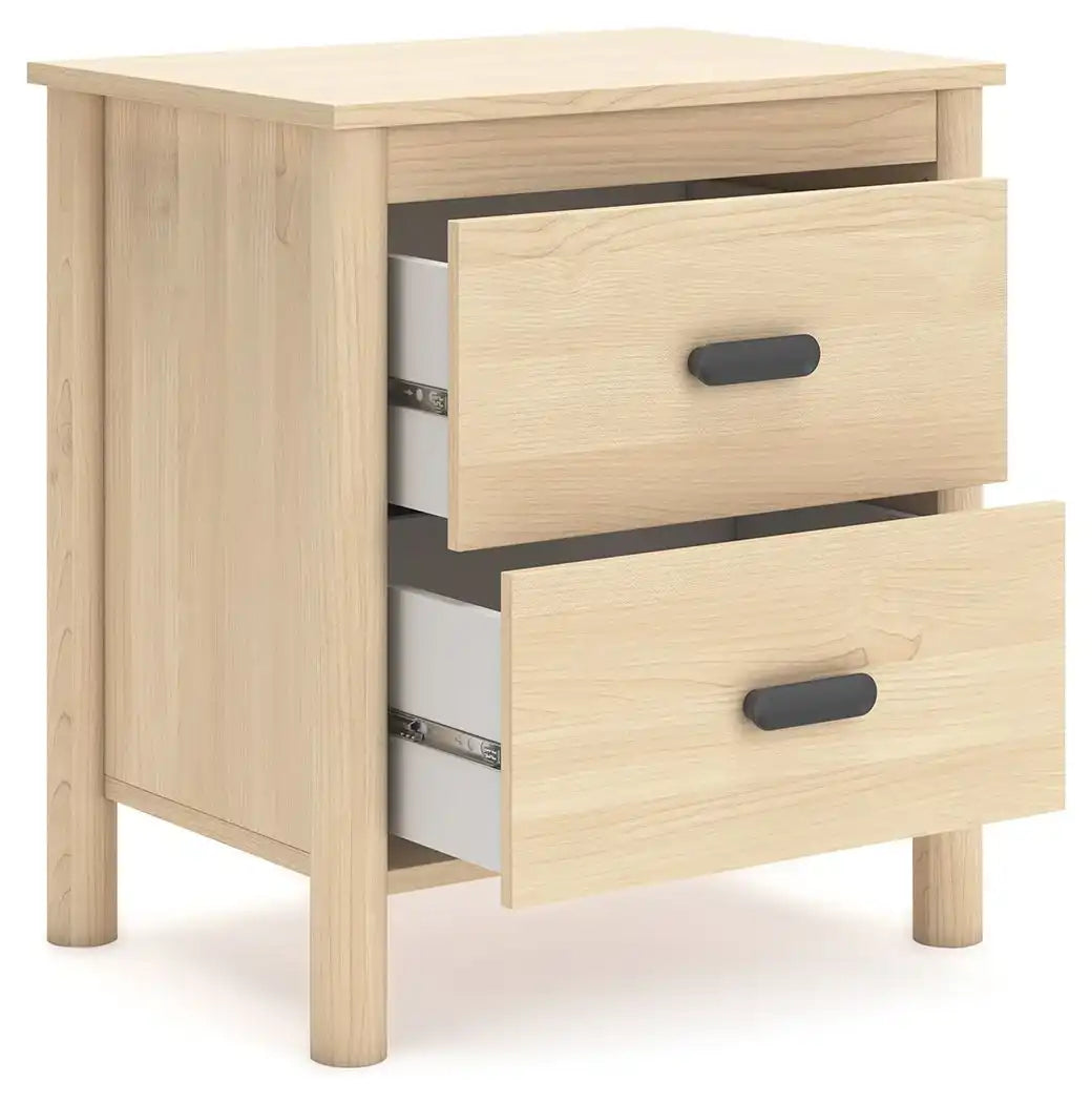 Cabinella - Two Drawer Night Stand - Tan - Best Buy Furniture