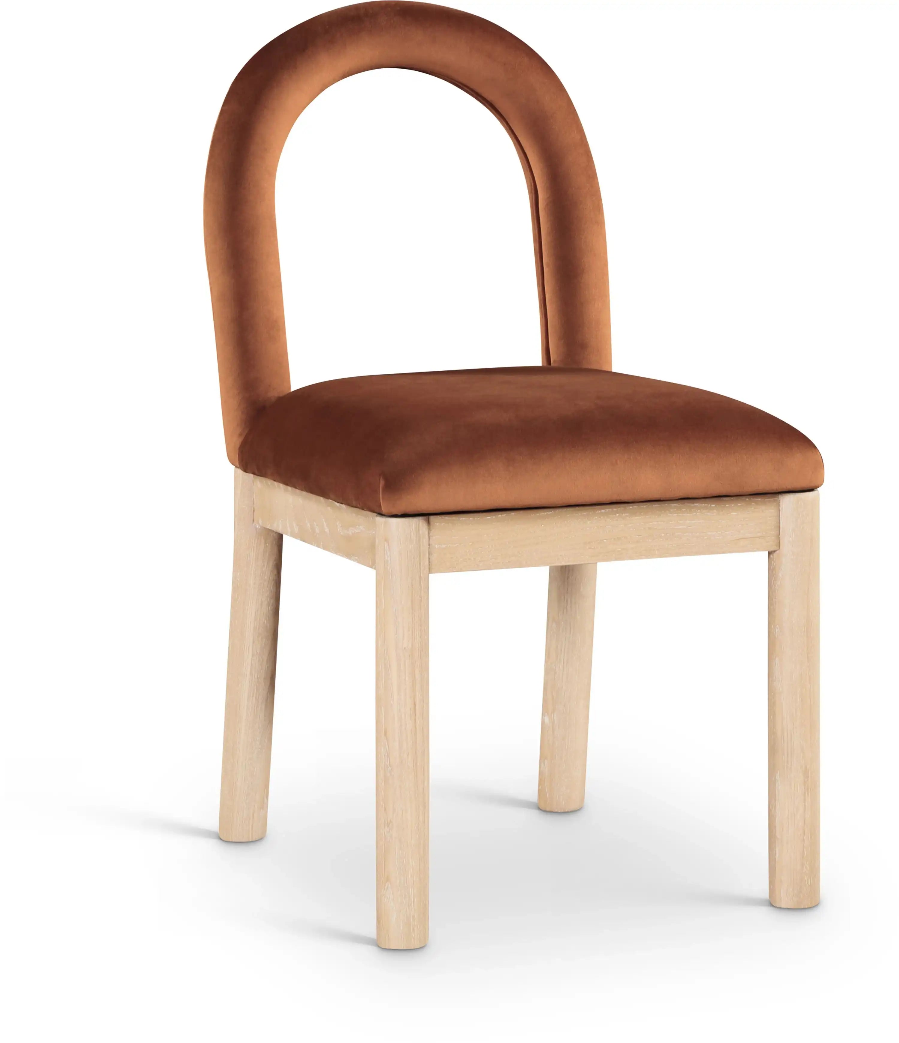 Conrad - Velvet Dining Chair With Natural Legs - Best Buy Furniture