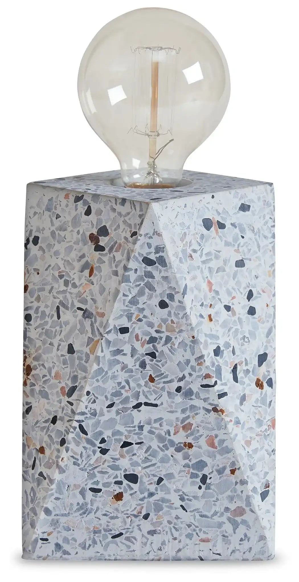 Maywick - Concrete Table Lamp - White - Best Buy Furniture