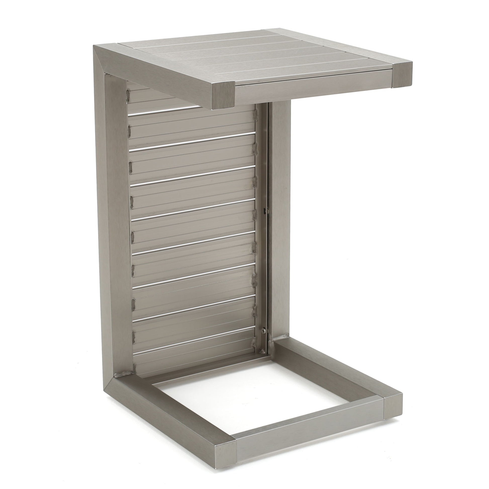 Aluminum Outdoor C - Shaped Side Table For Patio - Best Buy Furniture