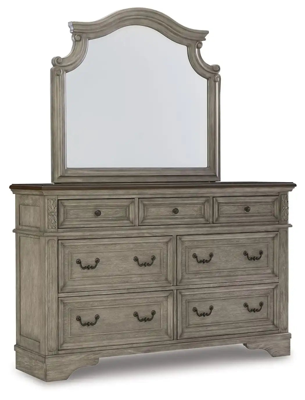 Lodenbay - Dresser, Mirror - Antique Gray - Best Buy Furniture
