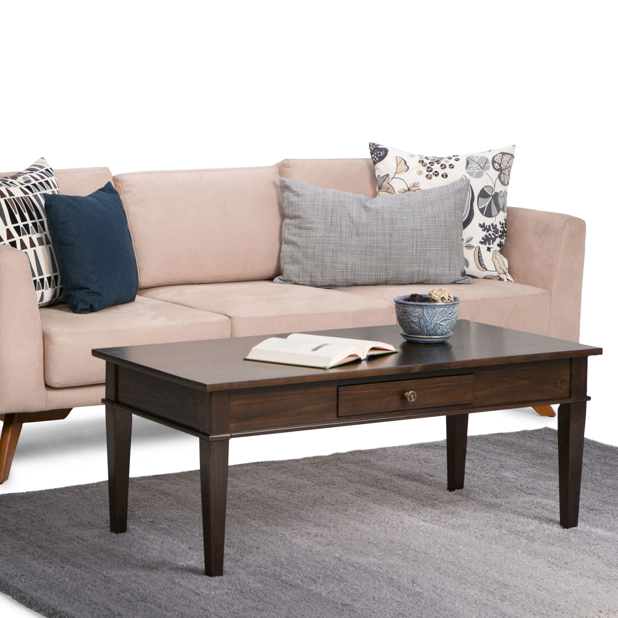 Carlton - Coffee Table - Dark Tobacco Brown - Best Buy Furniture