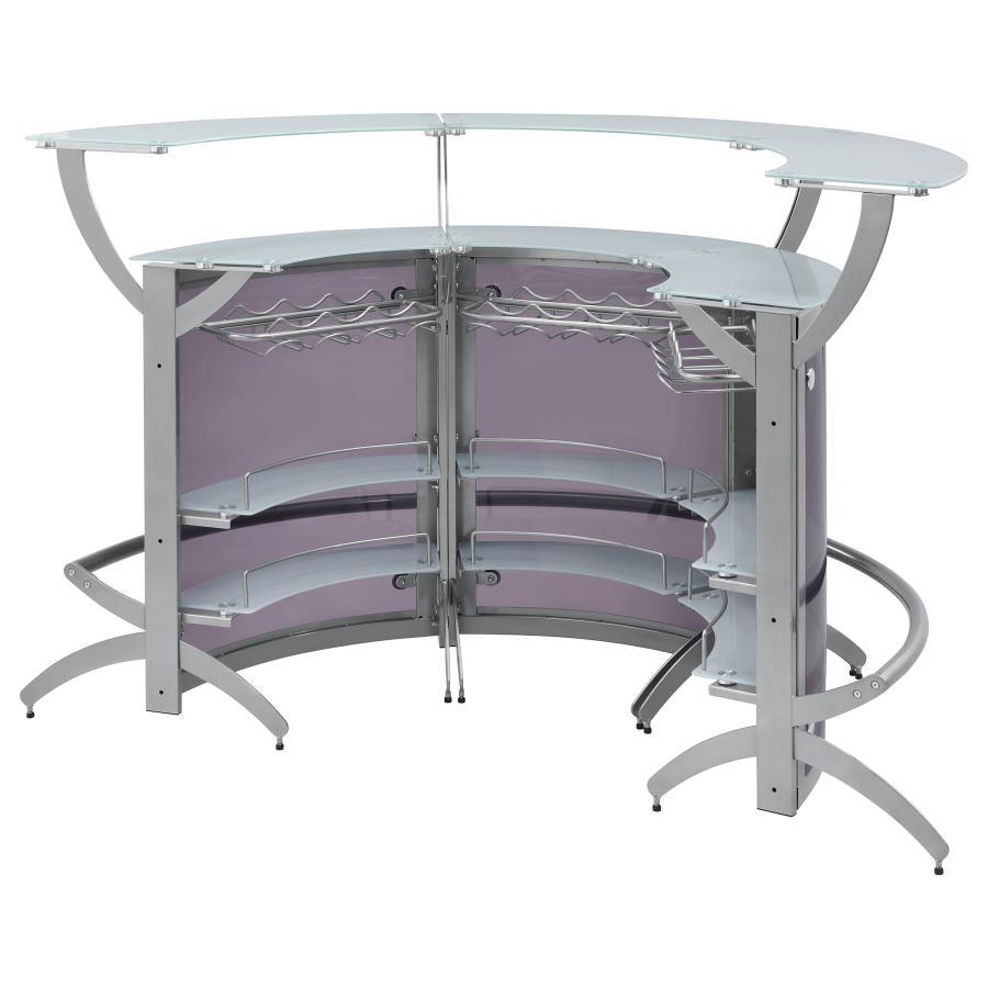 Dallas - 3-Piece Curved Freestanding Home Bar Cabinet - Best Buy Furniture