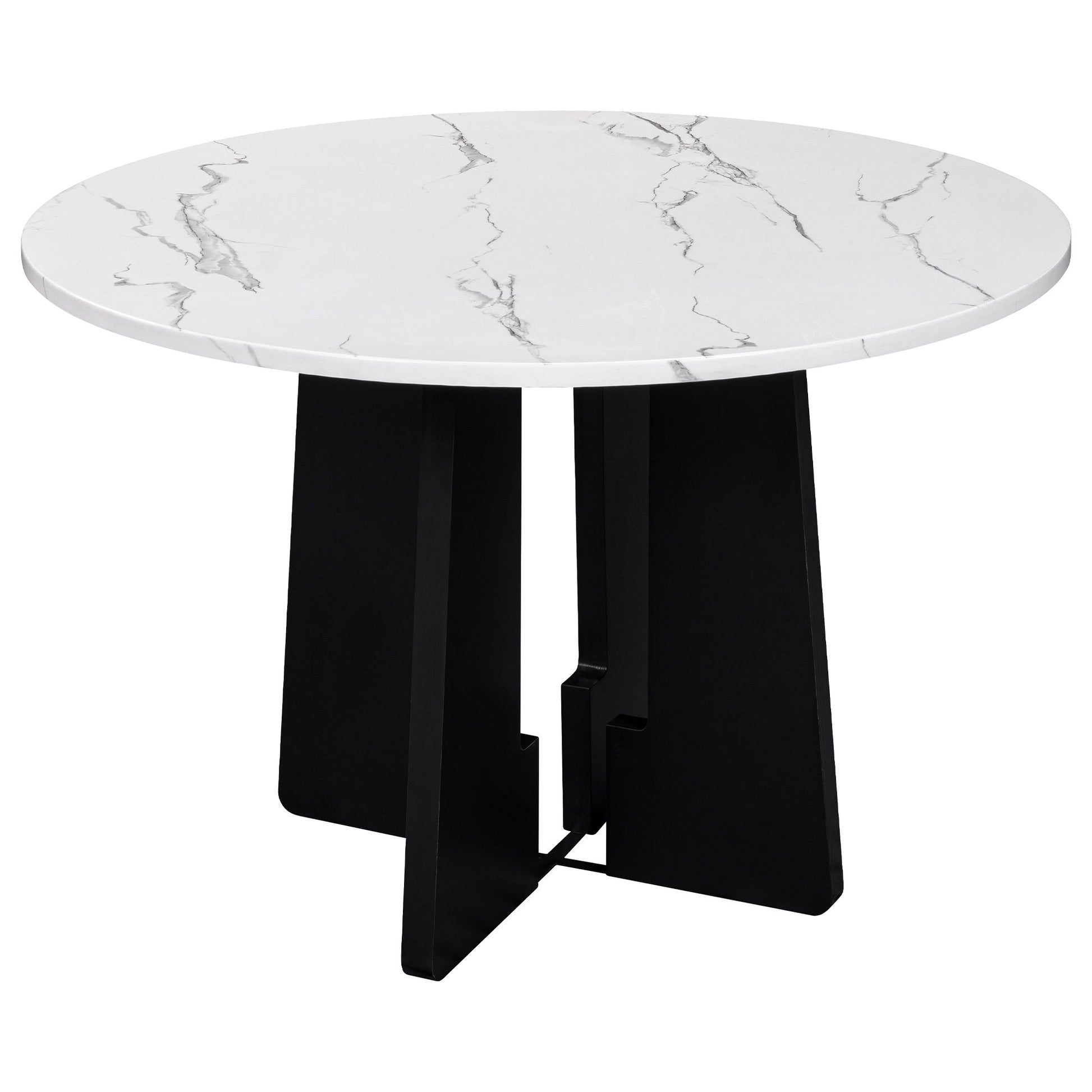 5 Piece Round Dining Table Set, Dining Table And 4 Upholstered Chairs For Dining Room, Kitchen Room, Living Room - White / Gray - Best Buy Furniture