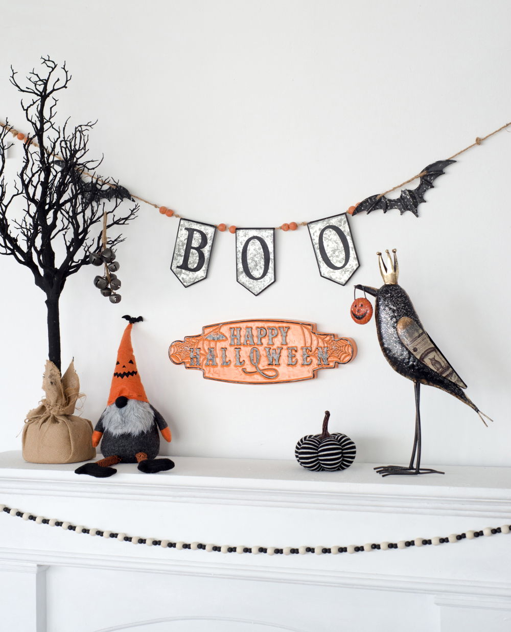 Iron Boo Banner With Bats, For Halloween Holiday Decor - Black / Gray / Orange - Best Buy Furniture