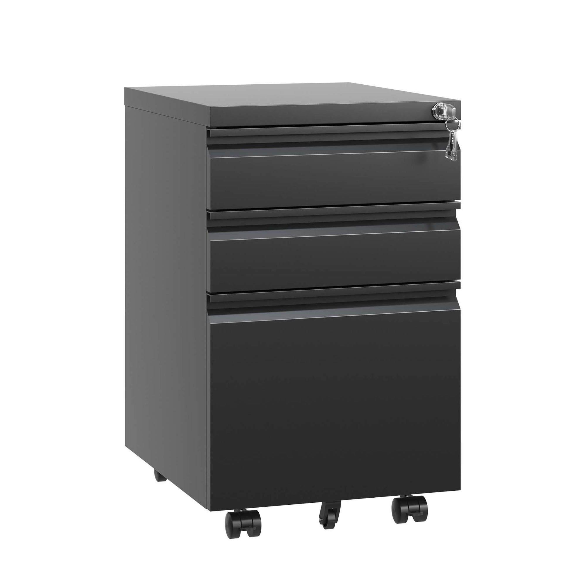 Metal Drawer Mobile File Cabinet With Lock For Home Office Organizer - Best Buy Furniture